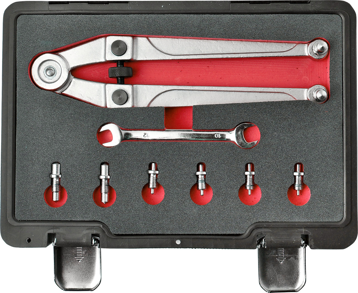 Adjustable Pin Spanner Tool Set Gland Nuts Wrench with top holes, 8 Pin 2.5-9mm