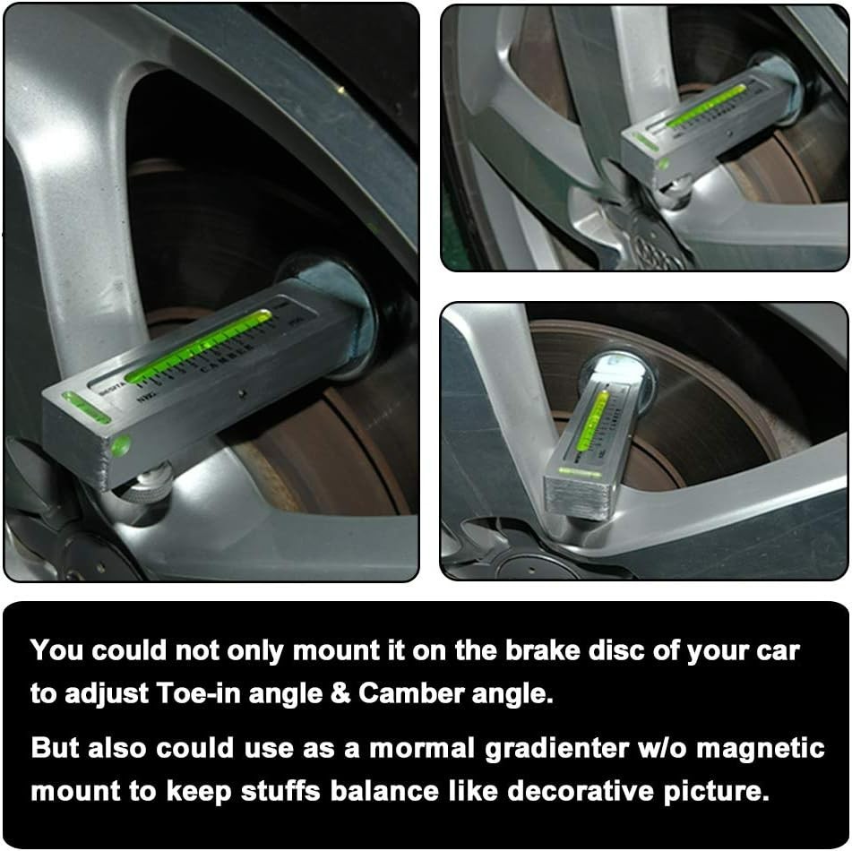 Lightweight Adjustable Camber Tool with Magnetic Hold for Easy Alignment Checks