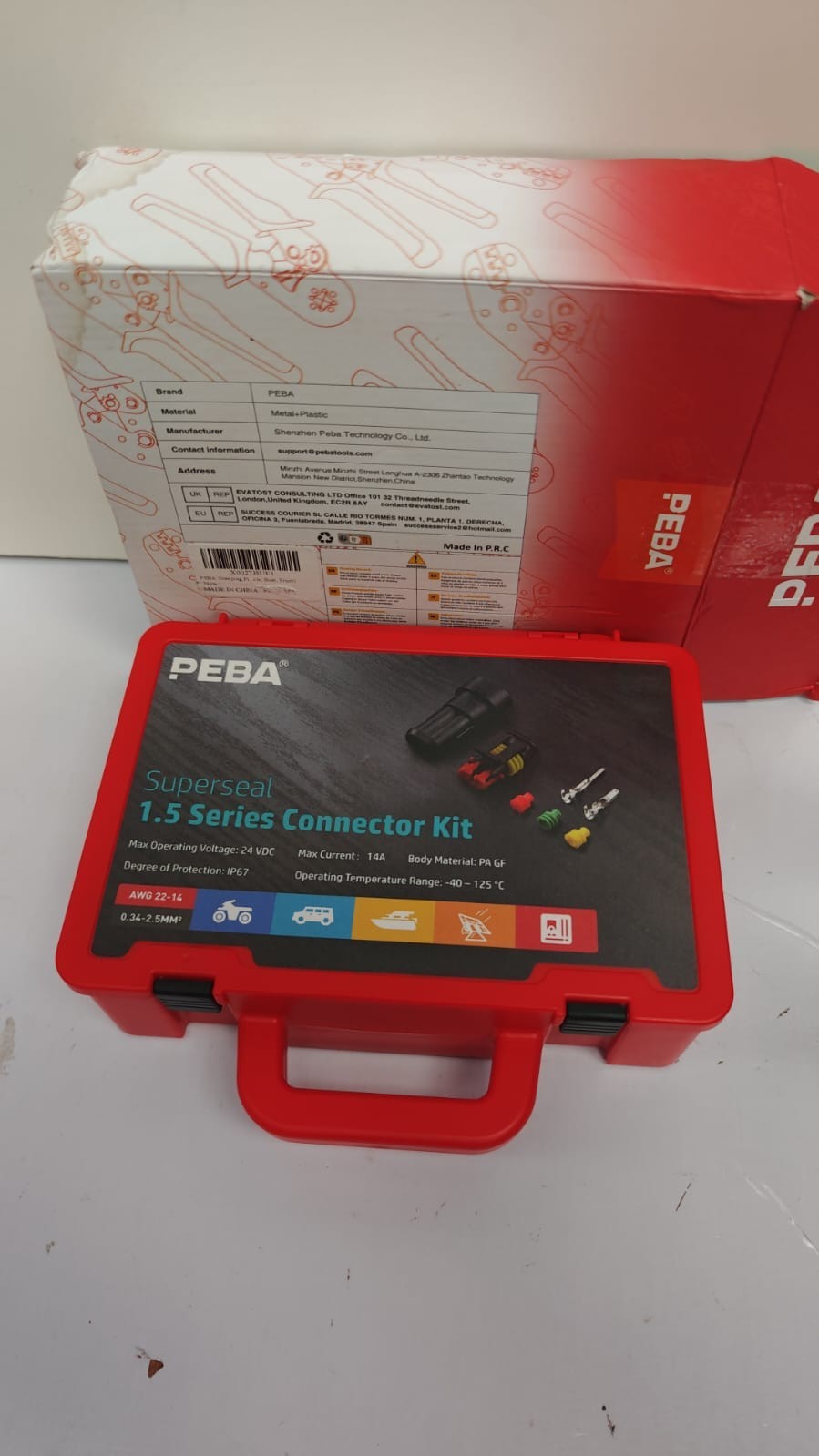 PEBA Waterproof Car Electrical Connector Ratchet Crimper Tool for AWG 22-14