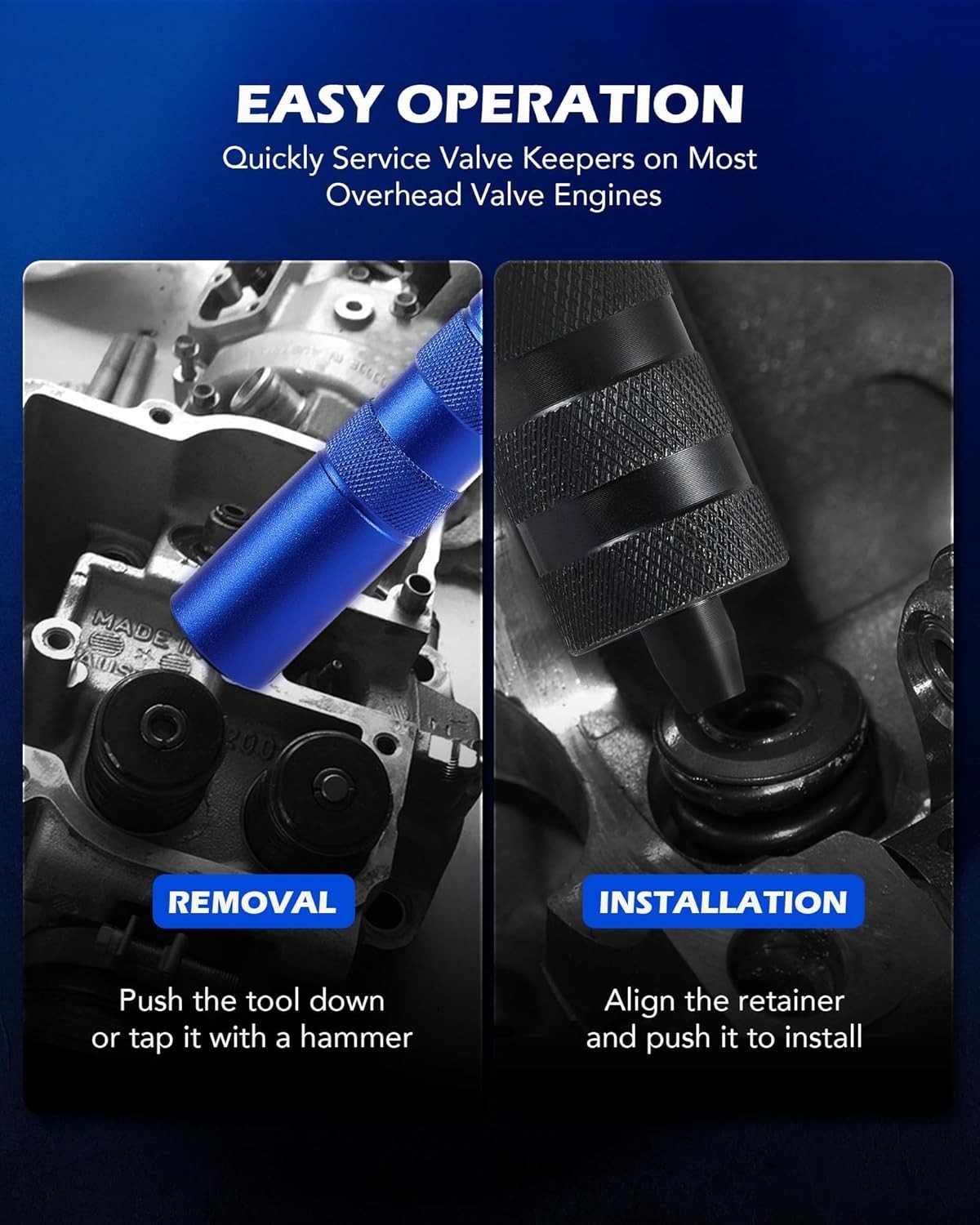 Comprehensive Valve Adjustment Tool Kit with Magnetic Control & Lapping Tools
