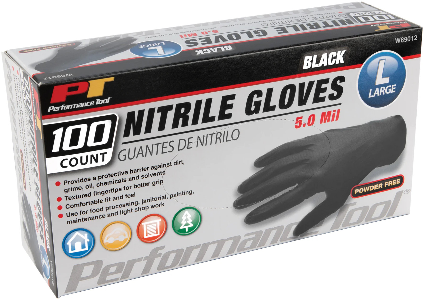 PERFORMANCE TOOL NITRILE GLOVES X-LARGE/100