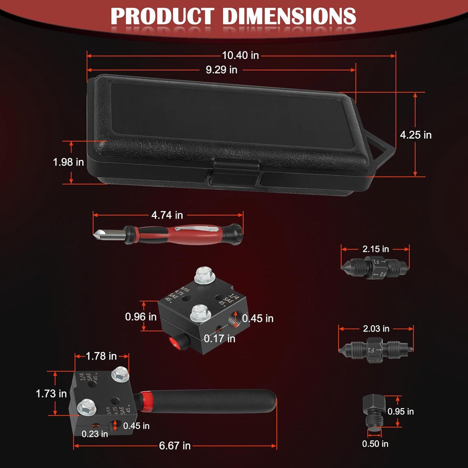 33260 Single/Double Flaring Tool Kit For 3/16″ and 1/4″ Tubing on Most Vehicles