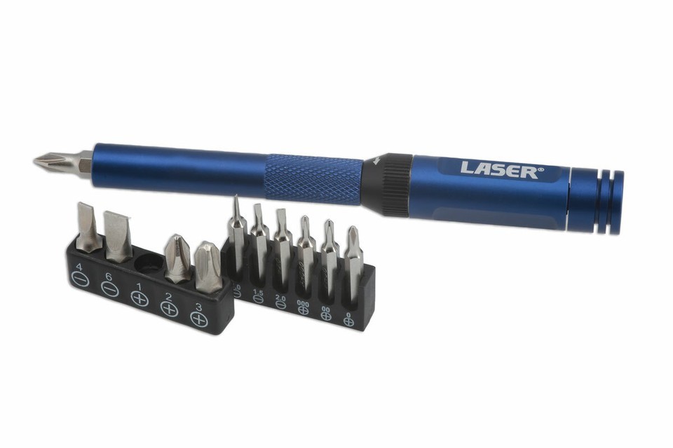 Ratchet Screwdriver for Standard & Precision Bits Laser Tools 8244