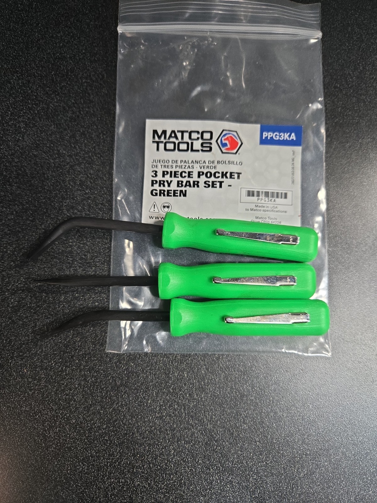 Matco Tools 3 PIECE POCKET PRY BAR SET – Blue