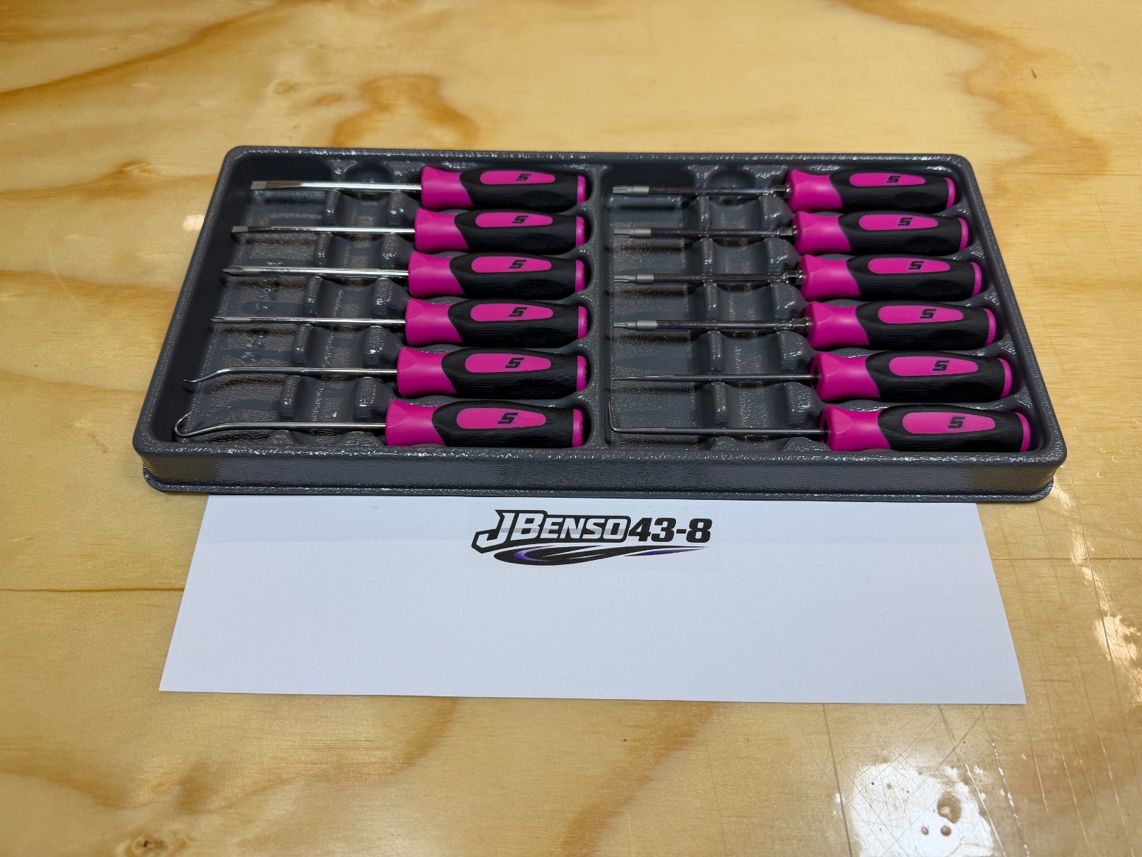 Snap-on Tools USA NEW ELECTRIC PINK 12pc Soft Grip Mini Screwdriver & Pick Set