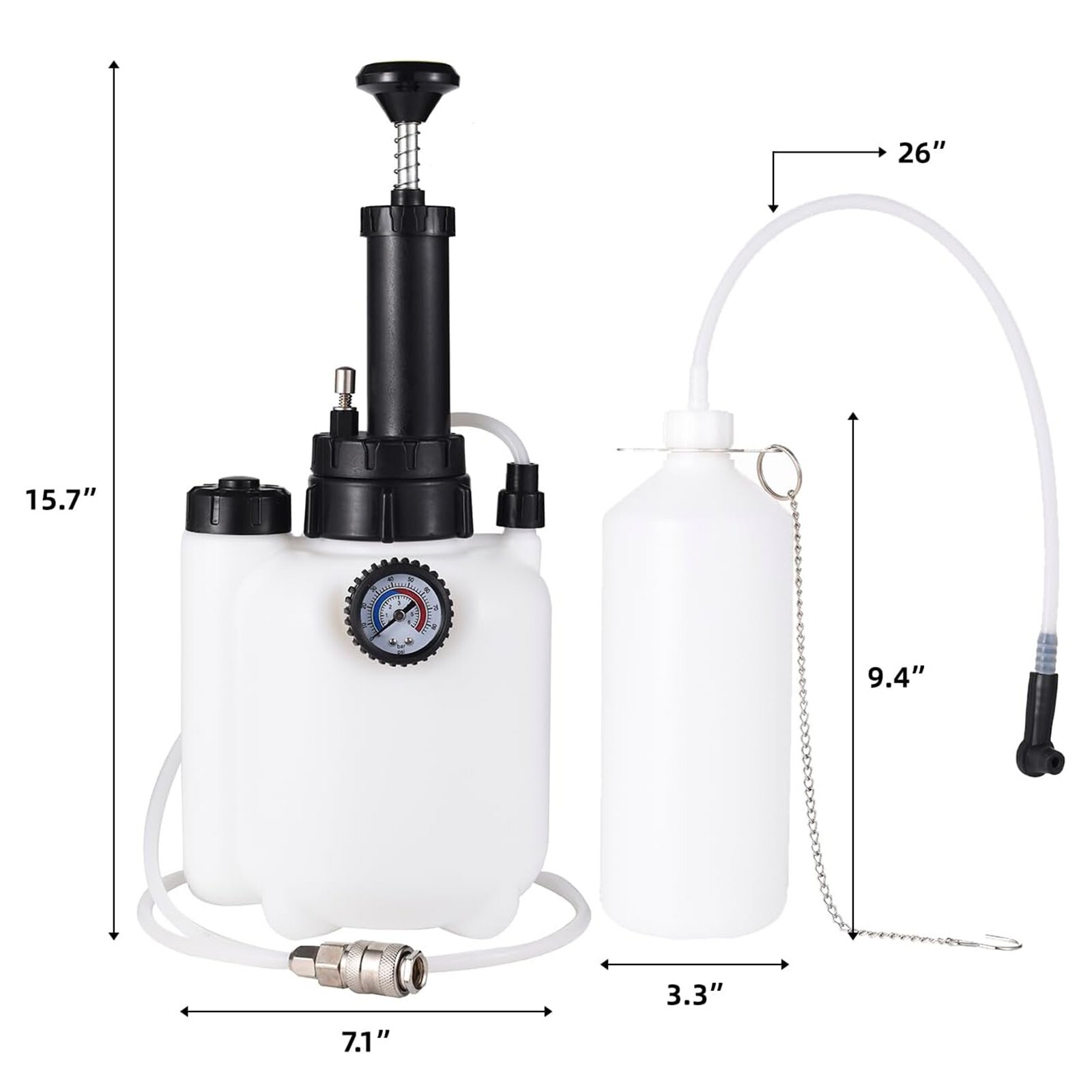 3L Transmission Oil Filling Tool with 4 Adaptor Cap & System Fluid Pump Manual