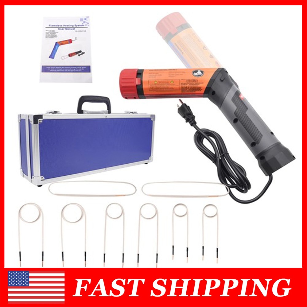 1100W Handheld Induction Heater for Bolt Removal w/8 Coils & Case