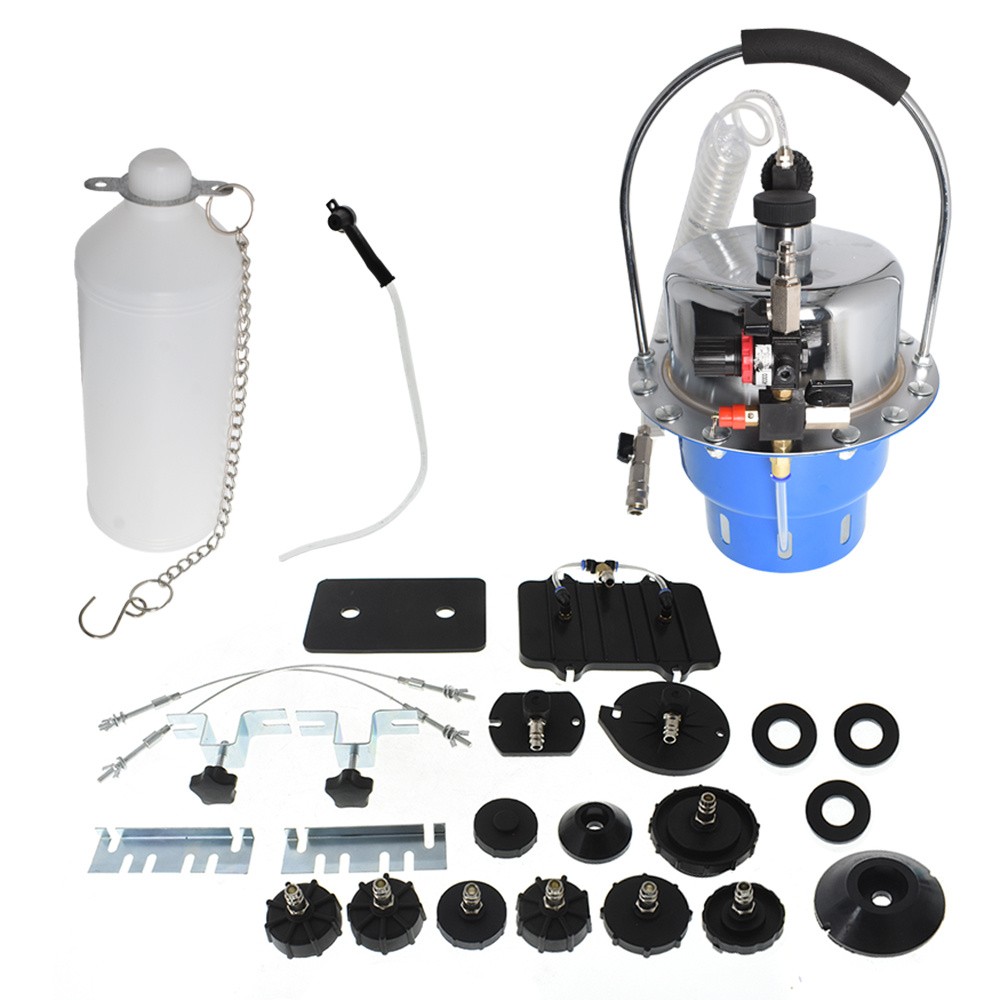 Portable Pneumatic Air Pressure Kit Brake & Clutch Bleeder Valve System Kit