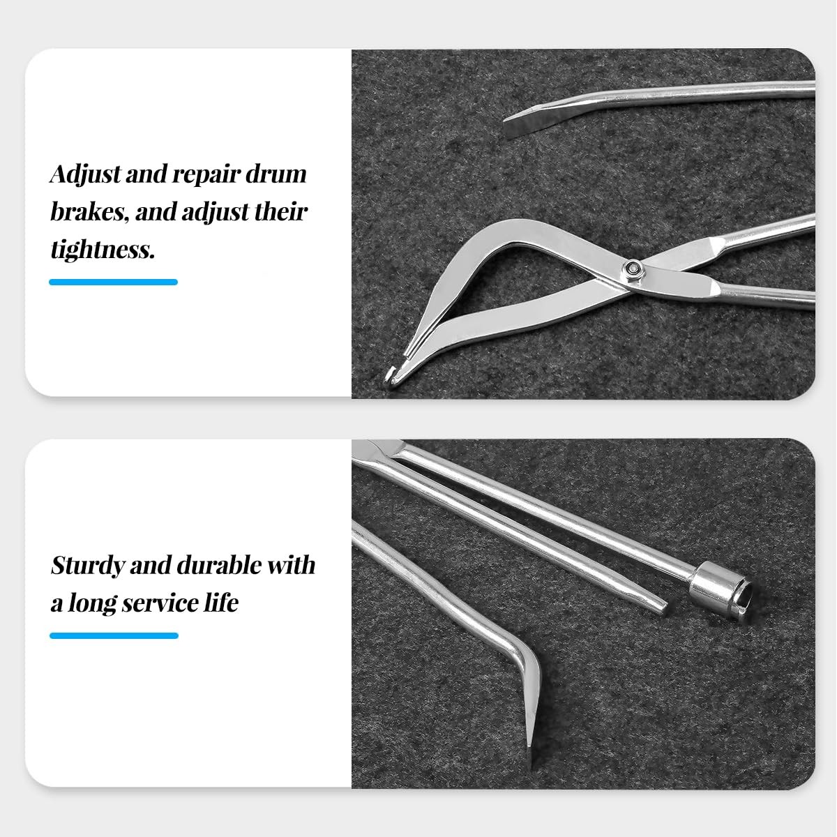 Osilly 3PCS Car Drum Brake Tool Kit, Includes Spring Compressor Tool Brake Sp…