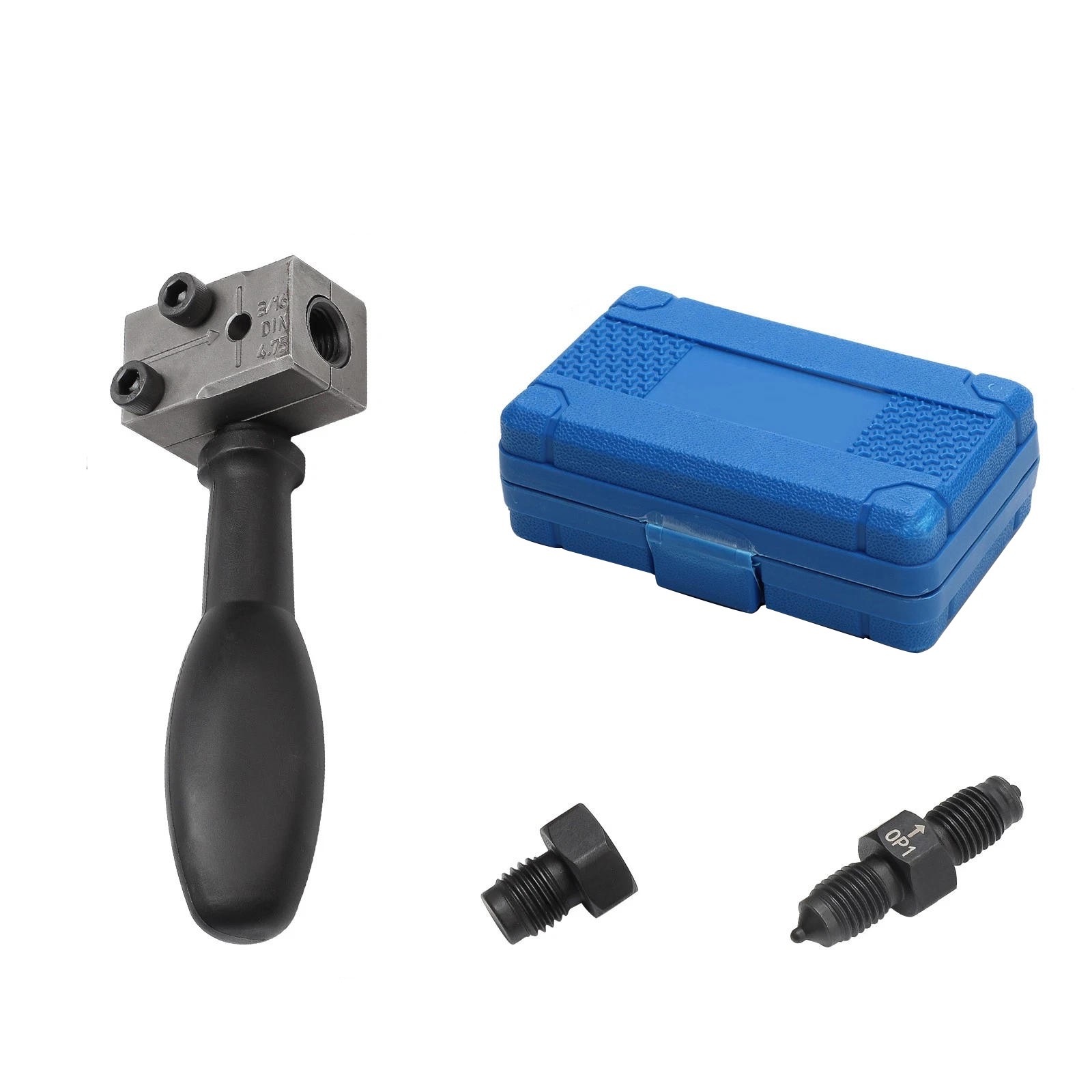 3/16″ Pipe Flaring Tool Set with Rust-Resistant Adapters for Workshop Use & Case