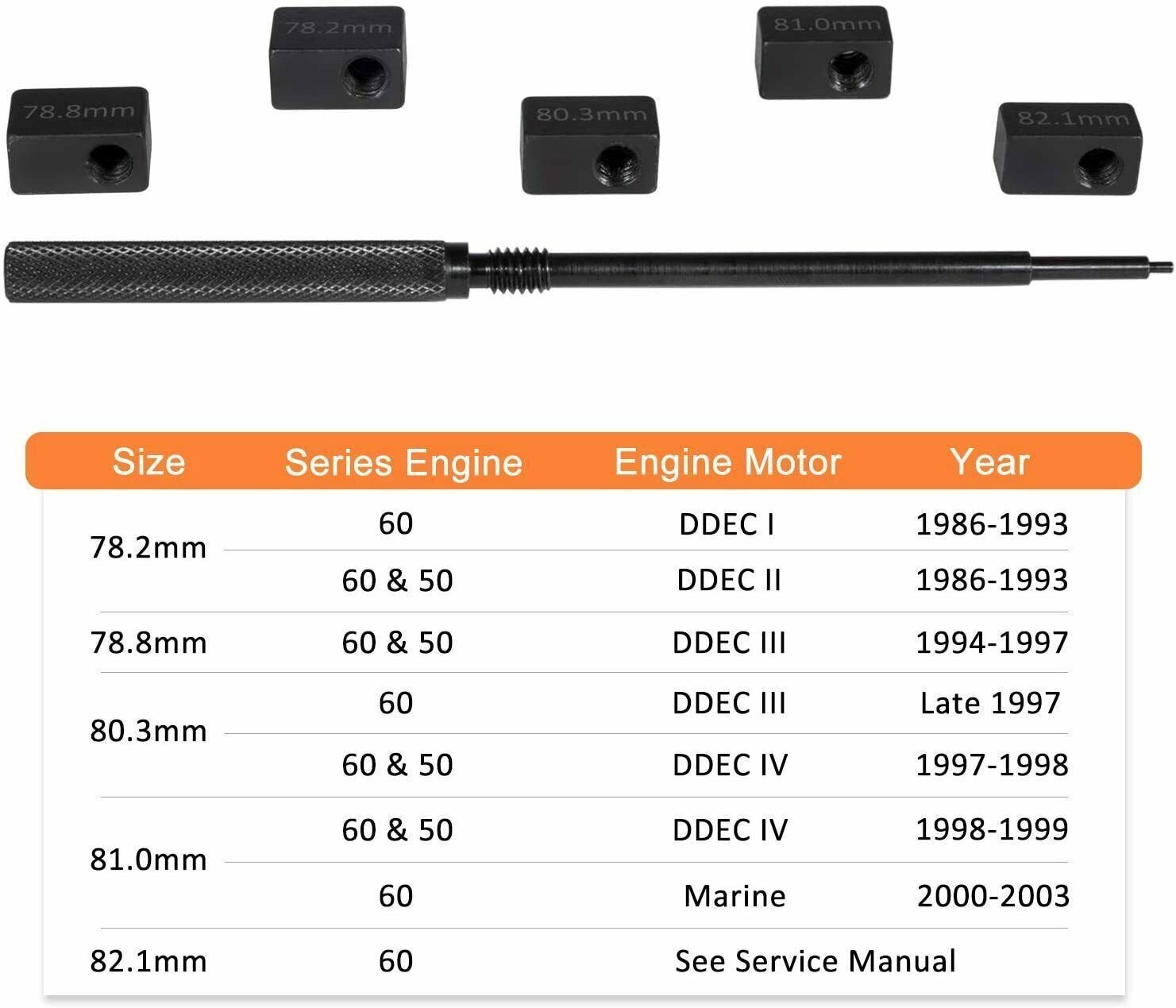 for Detroit Diesel 60 Series Engine Injector Cam Gear Retaining Tool J-44706