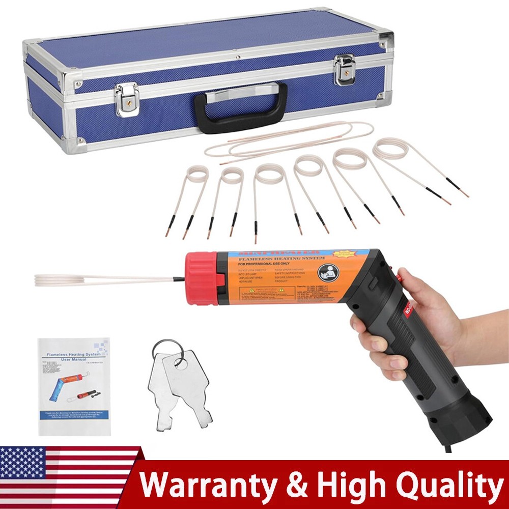 1100W Magnetic Induction Heater Kit Tool for Automotive Heat+8 Coils