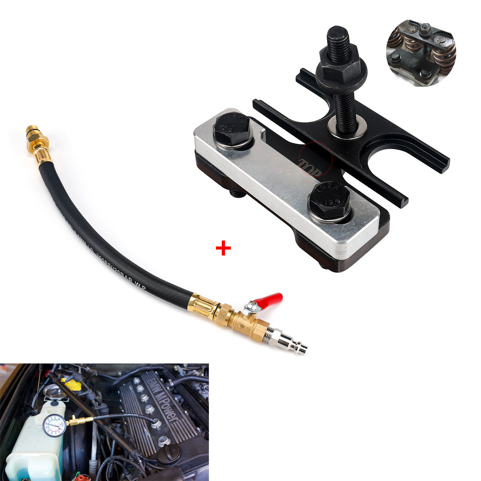 LS Valve Spring Compressor & Air Valve Holding Tool For GM Chevy LS1 LS2 LS3 LS6