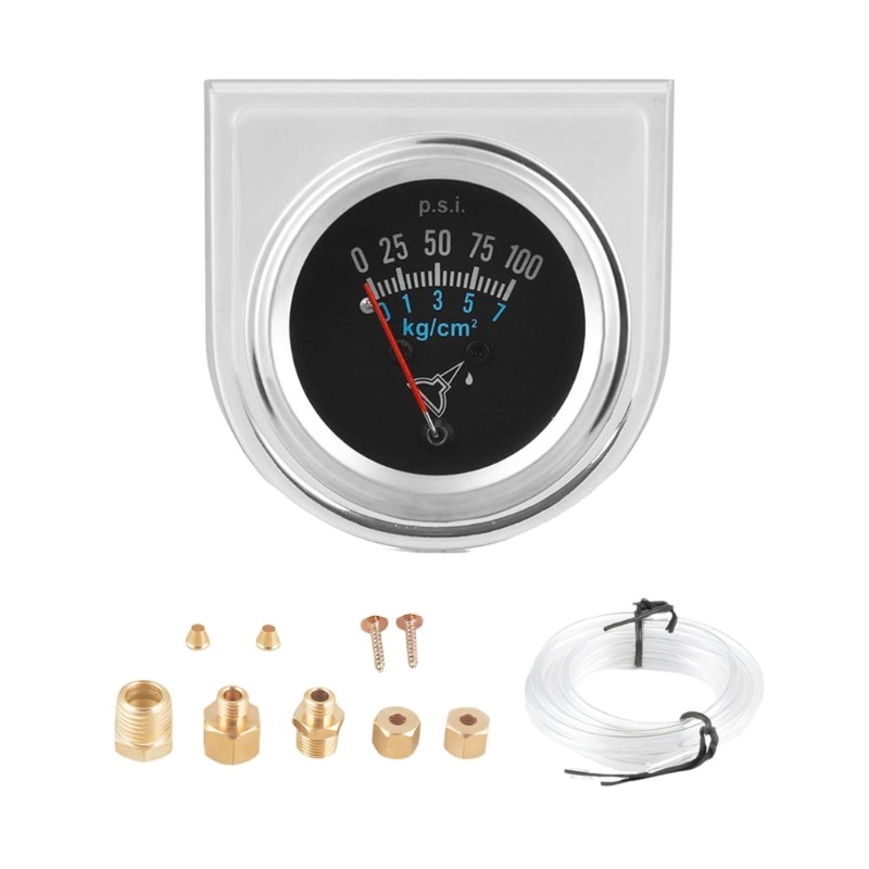 Professional 52mm Engine Oil Pressure Tester With White Blue Indicators For
