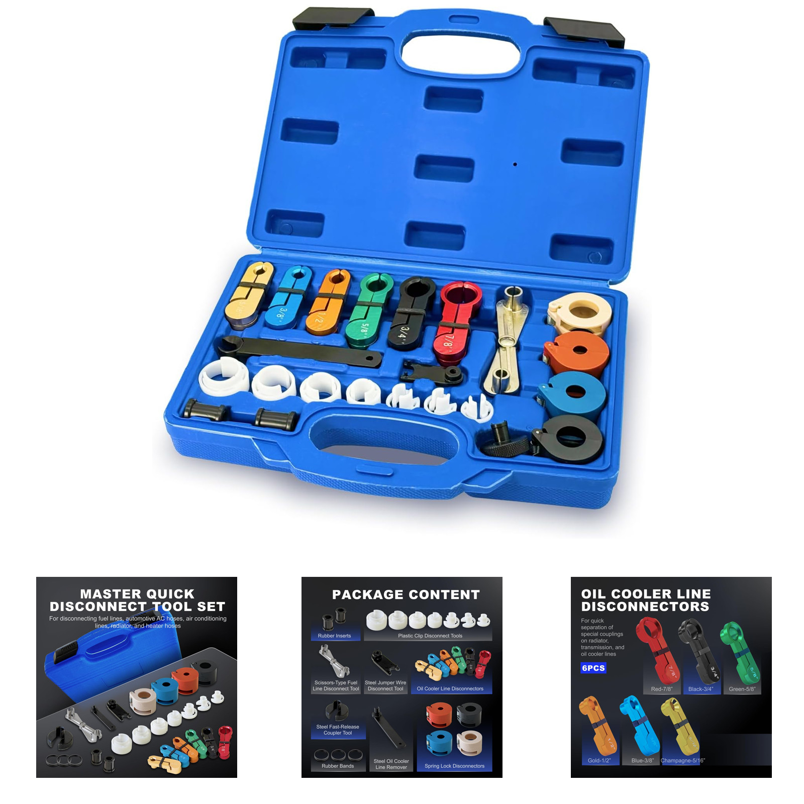 Fuel Line Disconnect Tool Set 22pcs Kit for Automotive AC Transmission Fuel Line