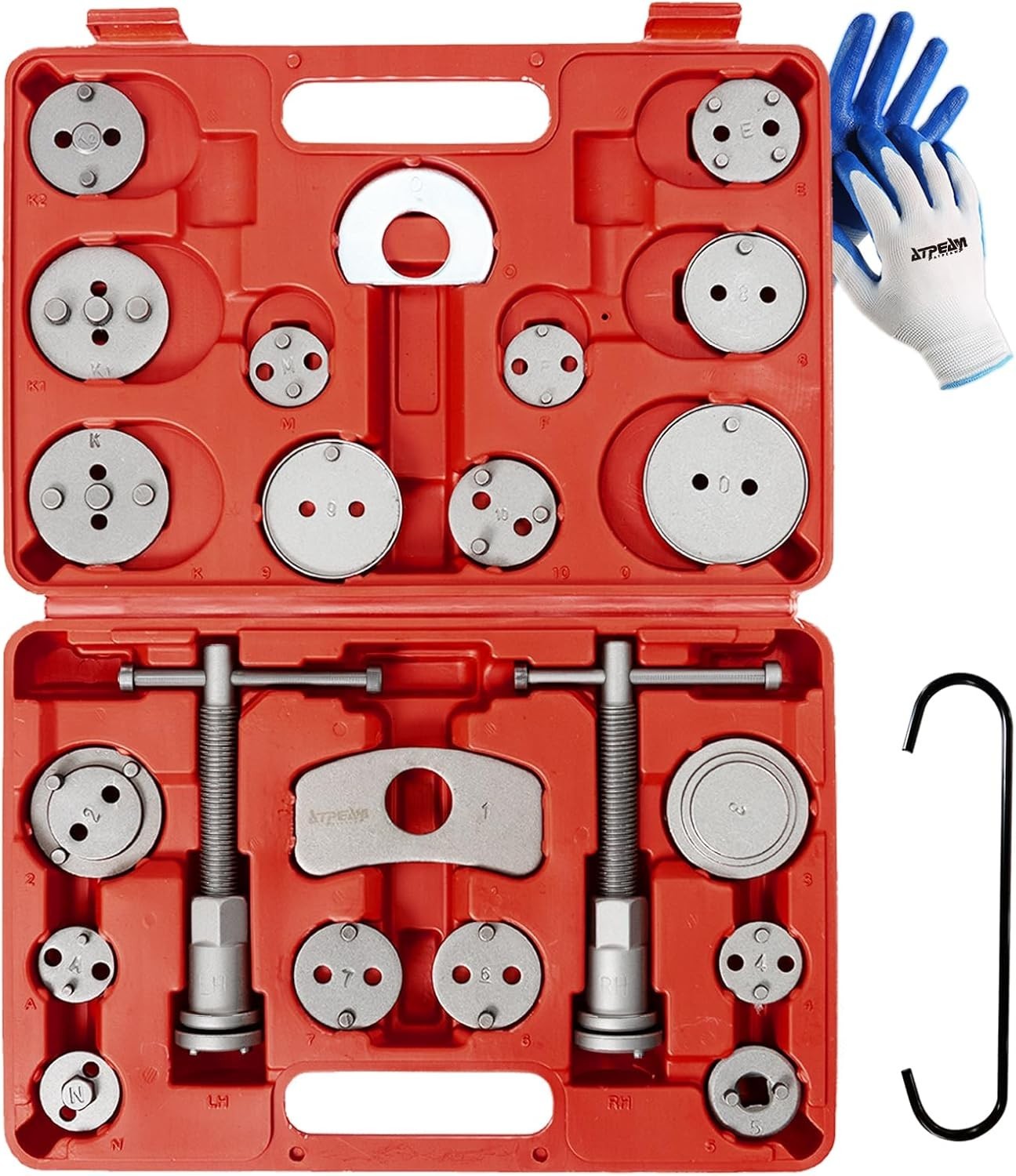 Compact Brake Caliper Compression Tool Set with Storage Case – All Vehicle Types
