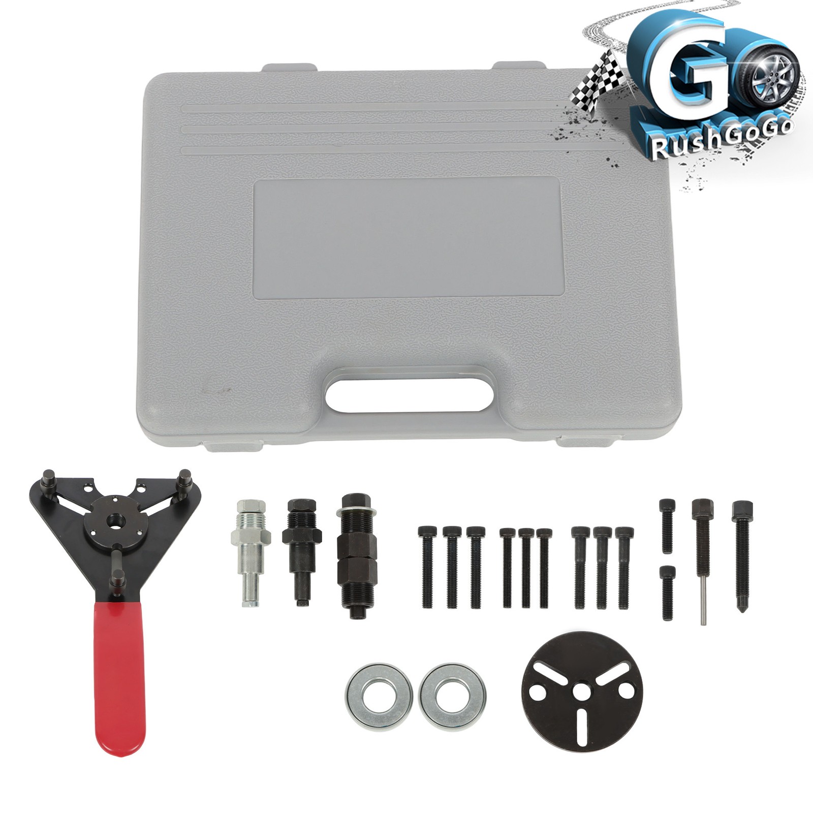 23PCS A/C Compressor Clutch Hub Puller Removal Installation Holding Tool Kit
