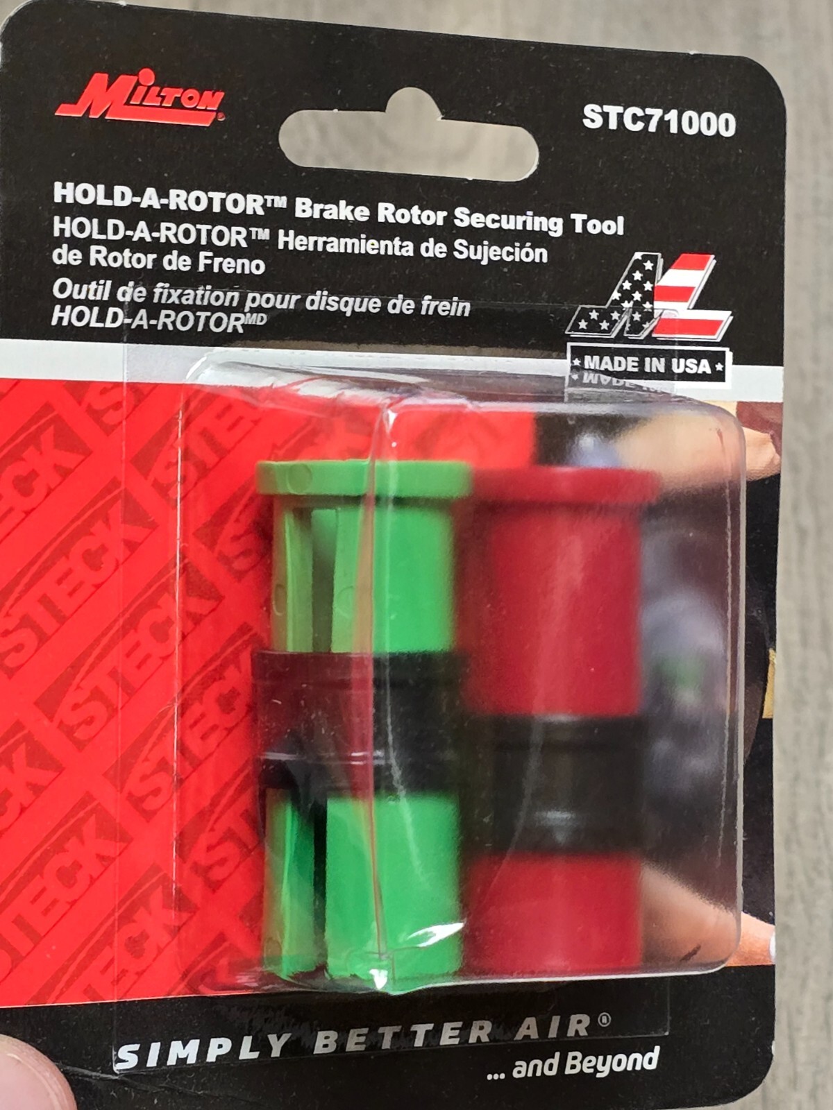 Milton/Steck Hold-A-Rotor Brake Rotor Holding Tool for 12 & 14mm Studs USA 71000