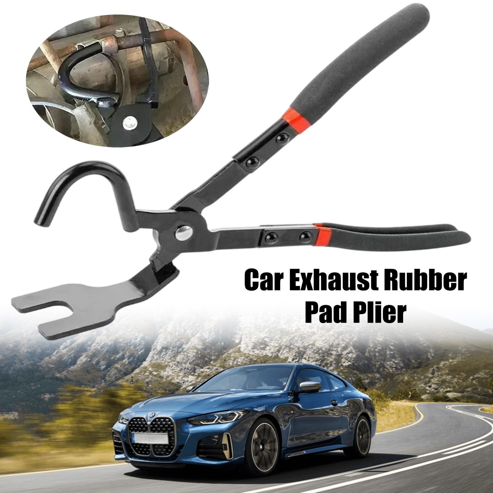 Car Exhaust Pipe Removal Plier Auto Exhaust Rubber Pad Hanger Removal Tongs