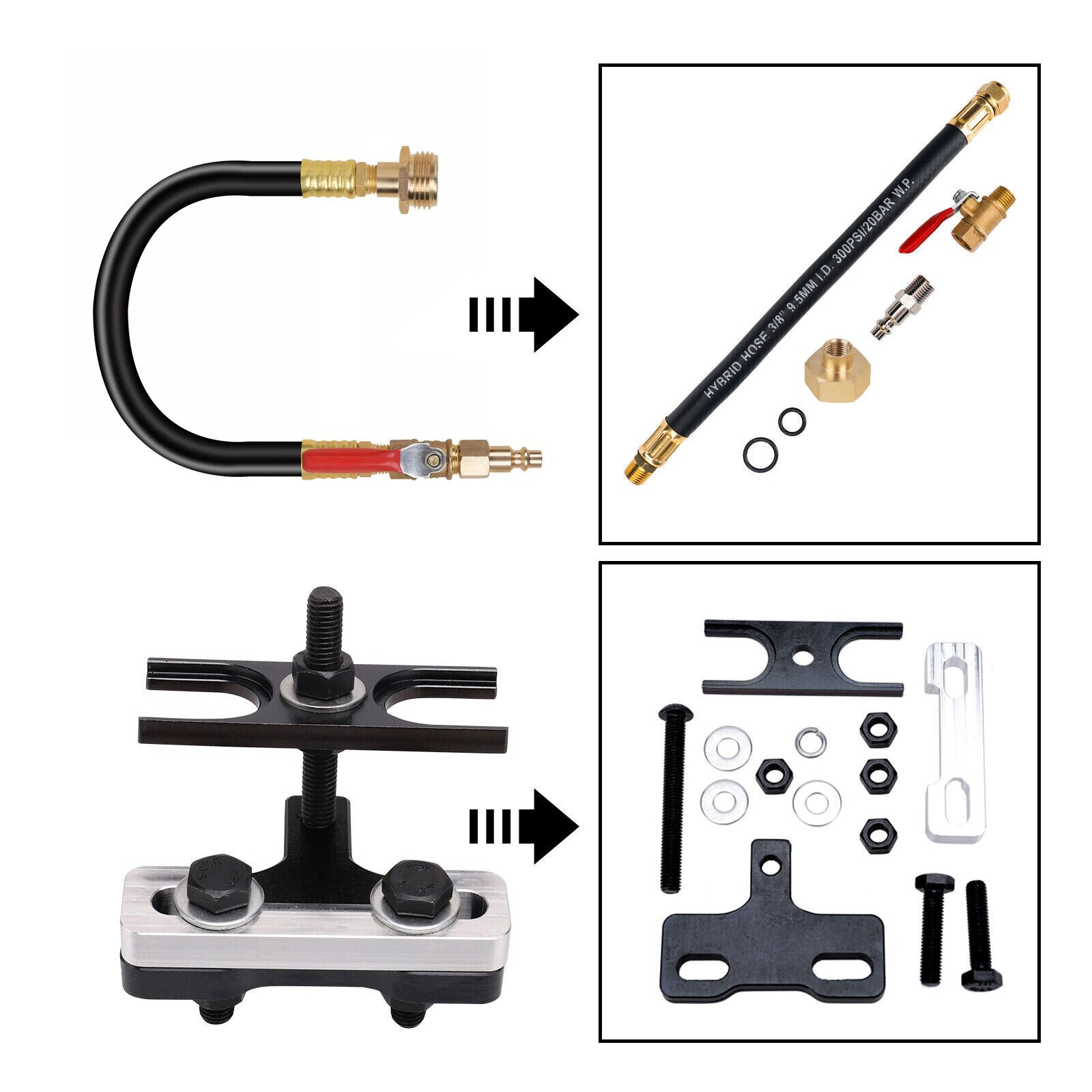 LS LS1 Engine Valve Spring Compressor & Air Valve Holding Hose Tool For GM Chevy