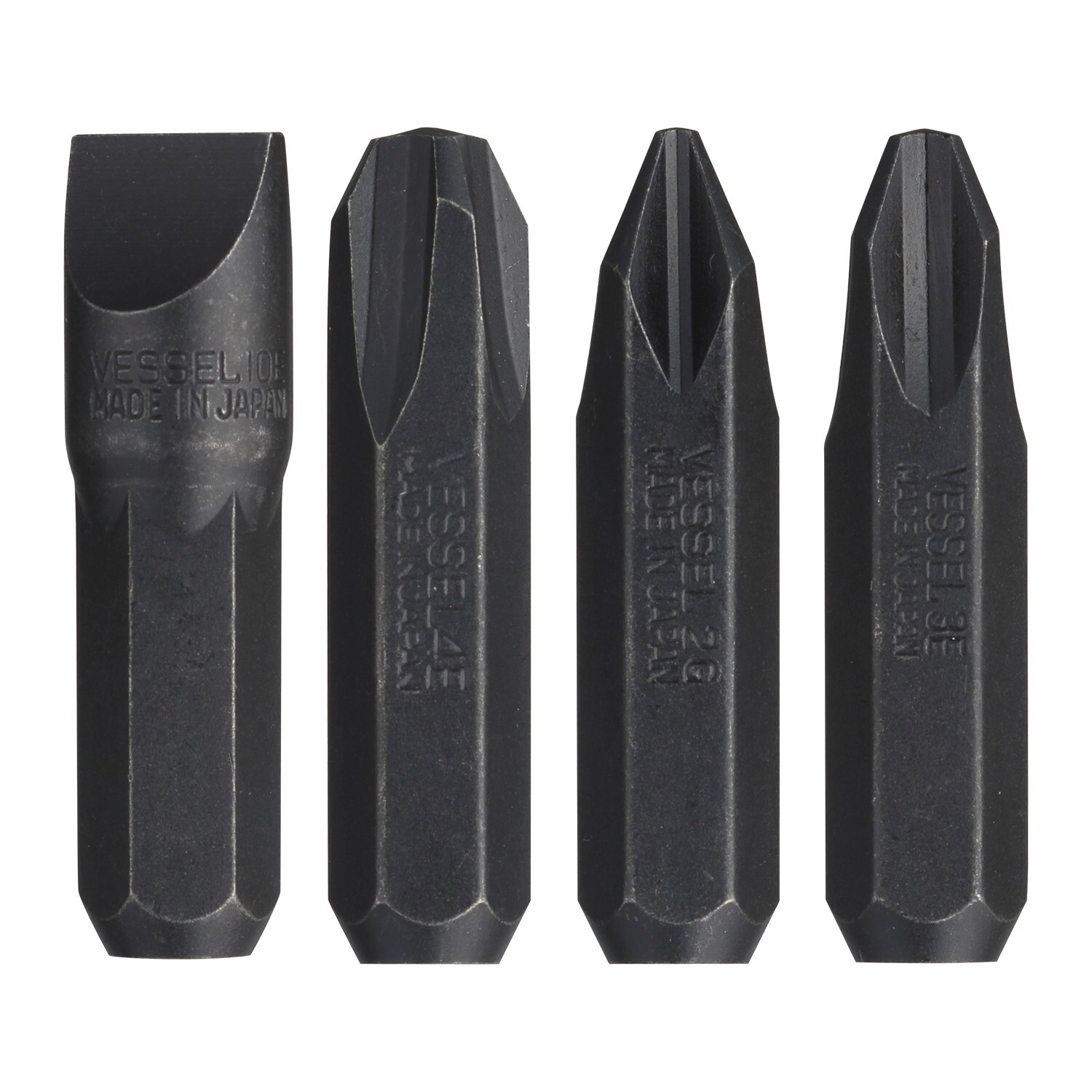 Vessel 5/16″ Hex Insert Bit Set for Manual Impact Driver Phillips P2 P3 P4 Slot