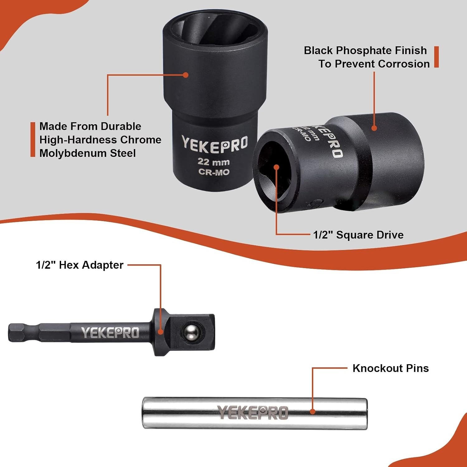Versatile 10-Piece Twist Socket Set for Automotive Repairs | Rustproof & Durable
