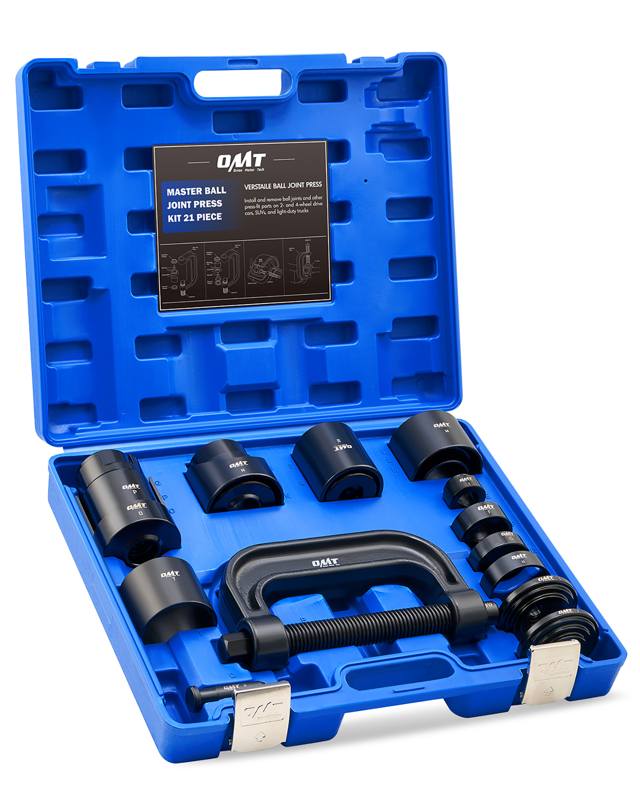 OMT 21PC C-PRESS BALL JOINT MASTER SET SERVICE KIT REMOVER INSTALLER 2 4 WD AUTO