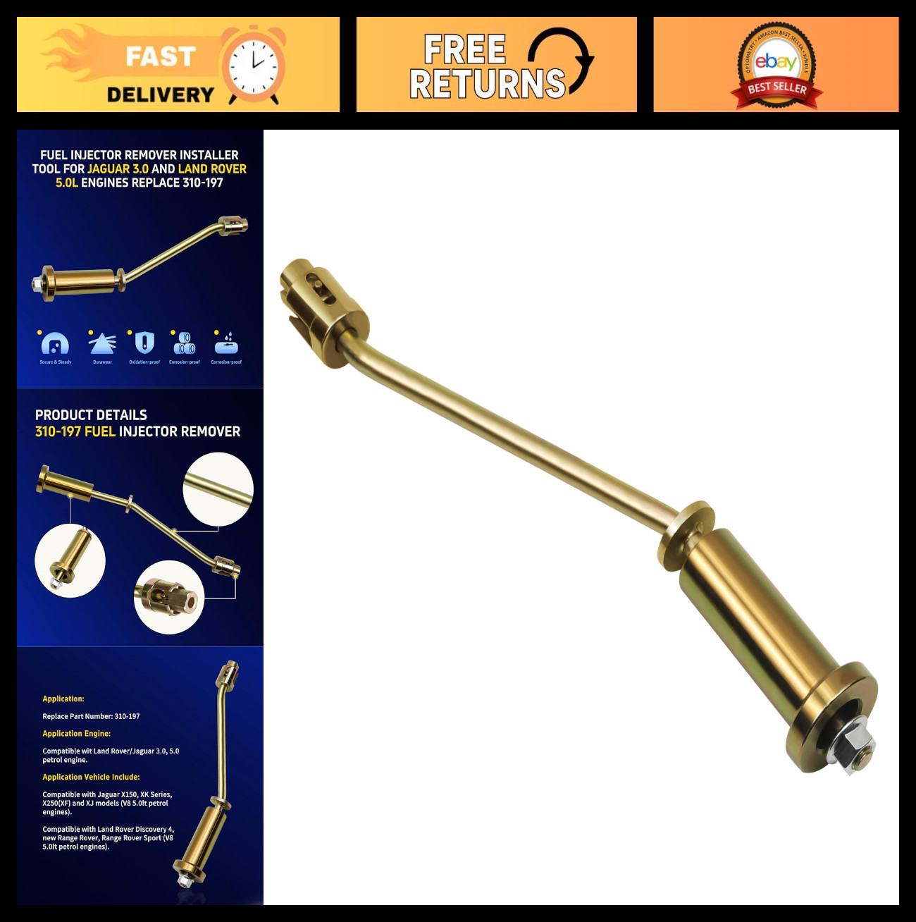 Fuel Injector Remover Installer Tool for Jaguar 3.0 & Land Rover 5.0L Engines