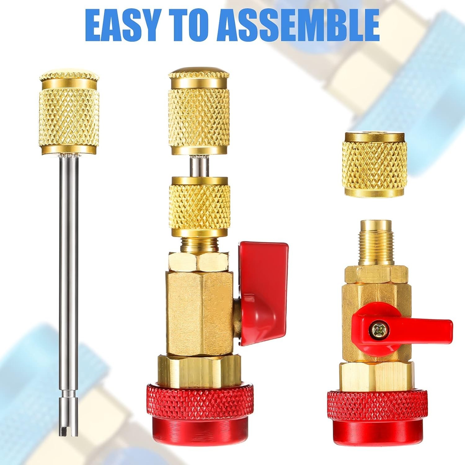 Comprehensive A/C Valve Core Remover and Installer Tool Set with Accessories