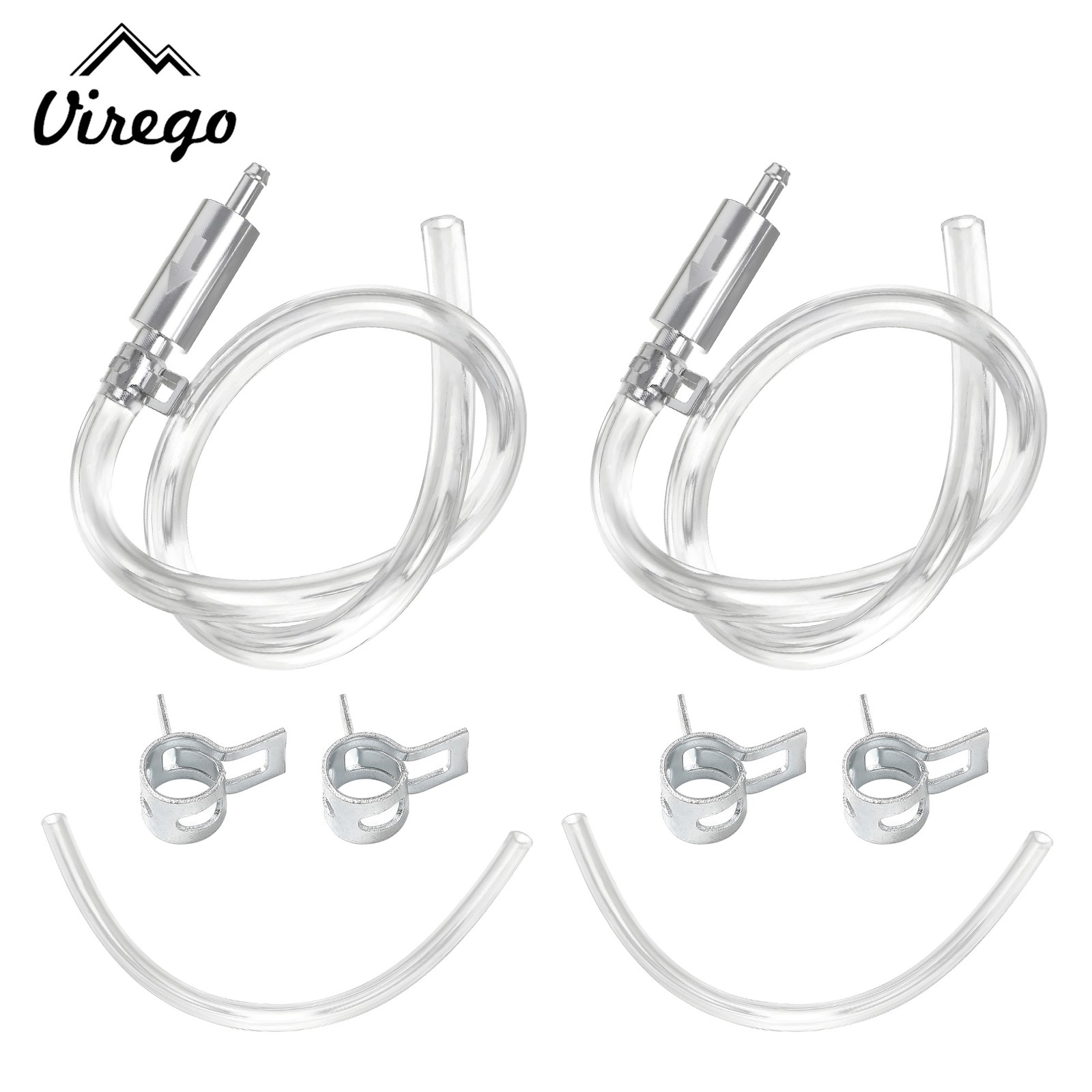 2 PCS Brake Bleeder Hose One Way Check Valve Tube Bleeding Tool Kit Silver US