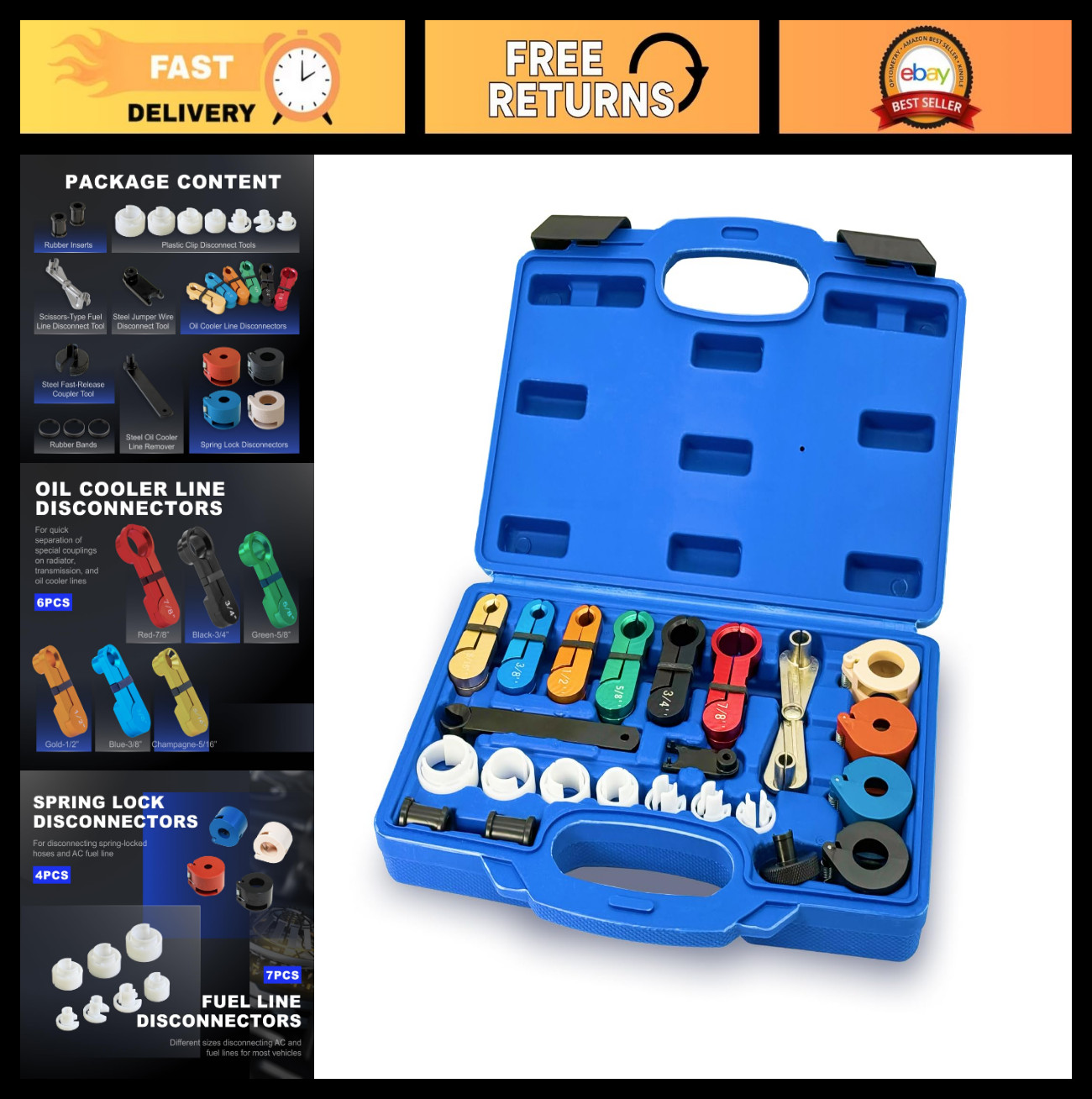 22pcs Fuel Line Disconnect Tool Set | Quick Disconnect Tools for AC & Transmissi