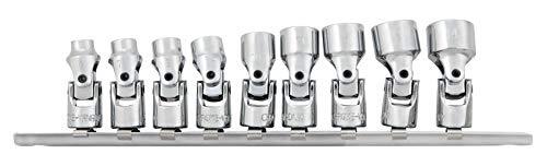Performance Tool W36981 1/4″ Drive Metric 9 Piece Flex Socket Set