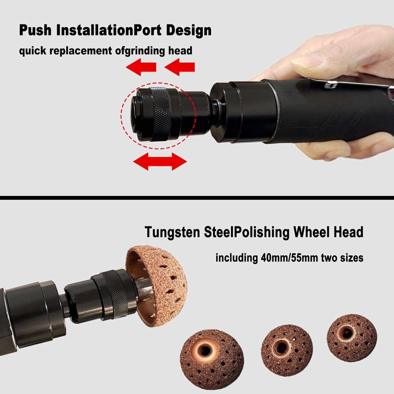 Tire Repair Tool Set – 2500RPM Air Buffer, Patch Roller, Tungsten Steel Buffing