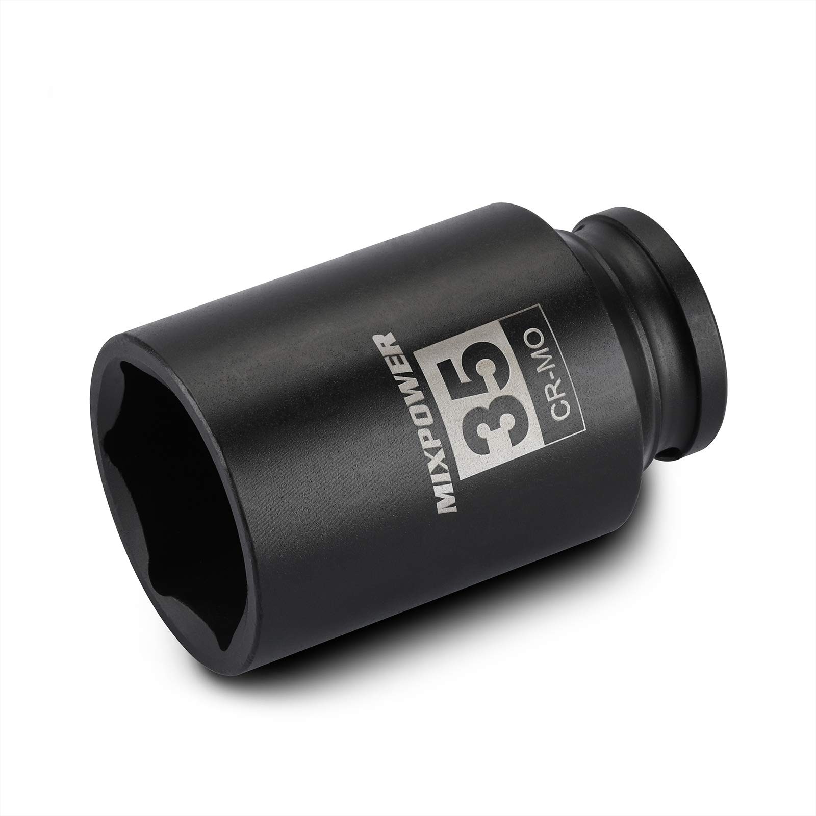 1/2″ Drive Deep Impact Socket, CR-MO, 35 mm, METRIC, 6 Point, Axle Nut Impact Gr