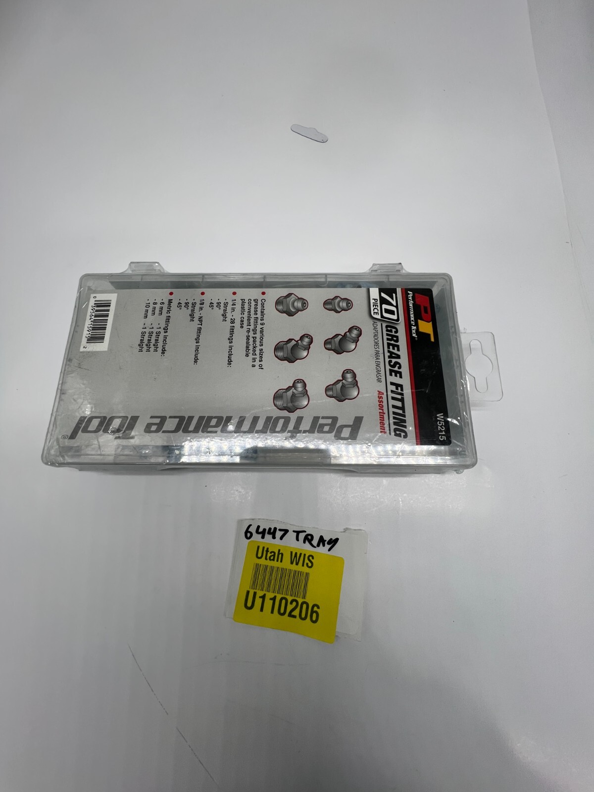 Performance Tool 70 Piece Grease Fitting Assortment W5215 Straight 90 45 1/4