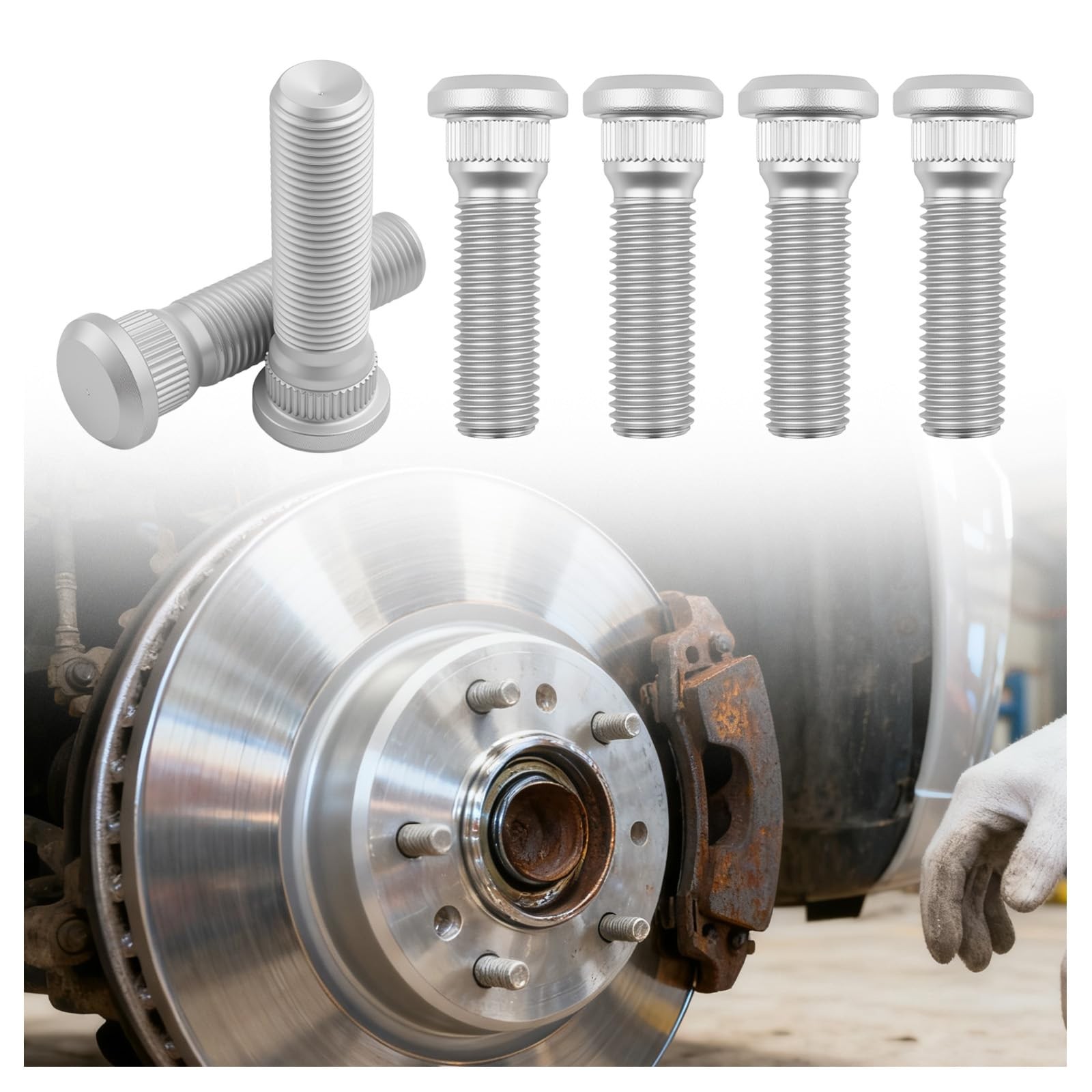 6PCS Trailer Wheel Studs 1/220 UNF, 12.9 Grade Bolts for 20007000 Lb Axles