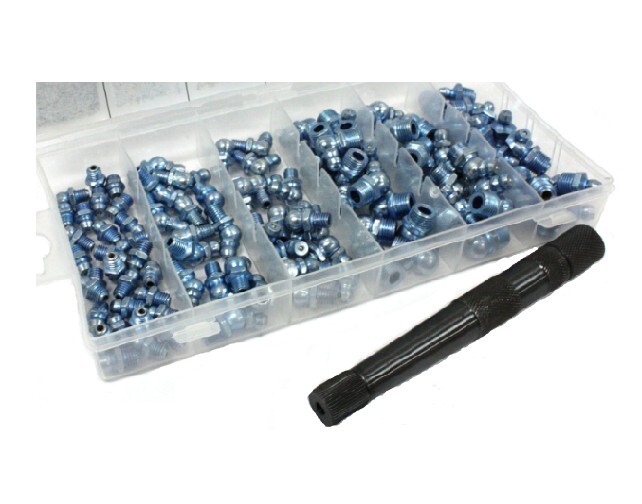 ZERK CLEAN GREASE FITTING TOOL REMOVER RAM W/HYDRAULIC LUBE FITTING ASSORTMENT
