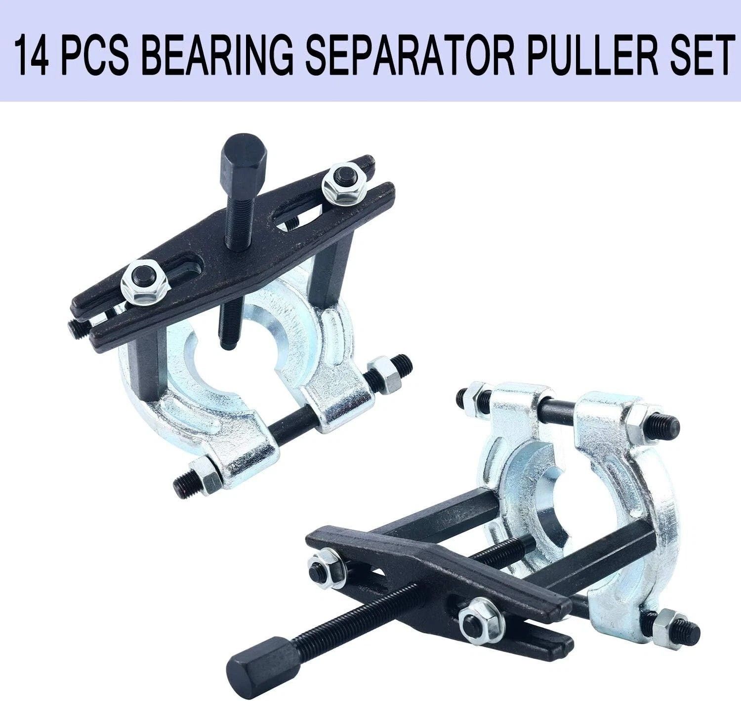 4PCS Gear Bearing Separator Puller Set 2″ and 3″ Splitters Remove Bearings Kit