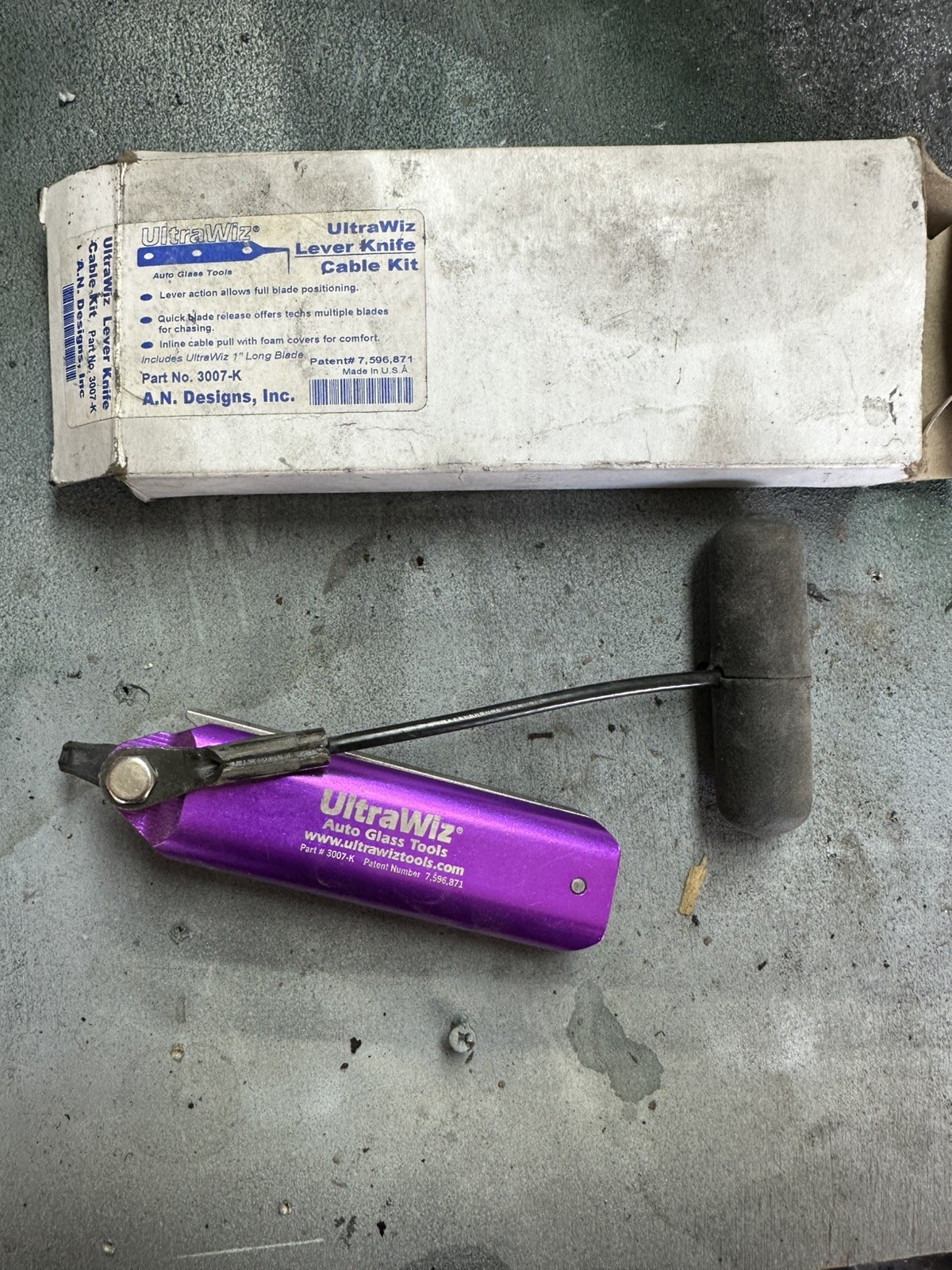 ULTRAWIZ GLASS REMOVAL TOOL STANDARD HANDLE QUICK RELEASE LEVER