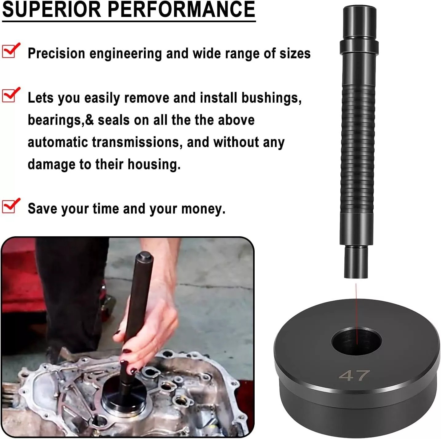 T-0220-39 Master Bushing Driver Set for Chrysler GM Ford Transmissions Bushing
