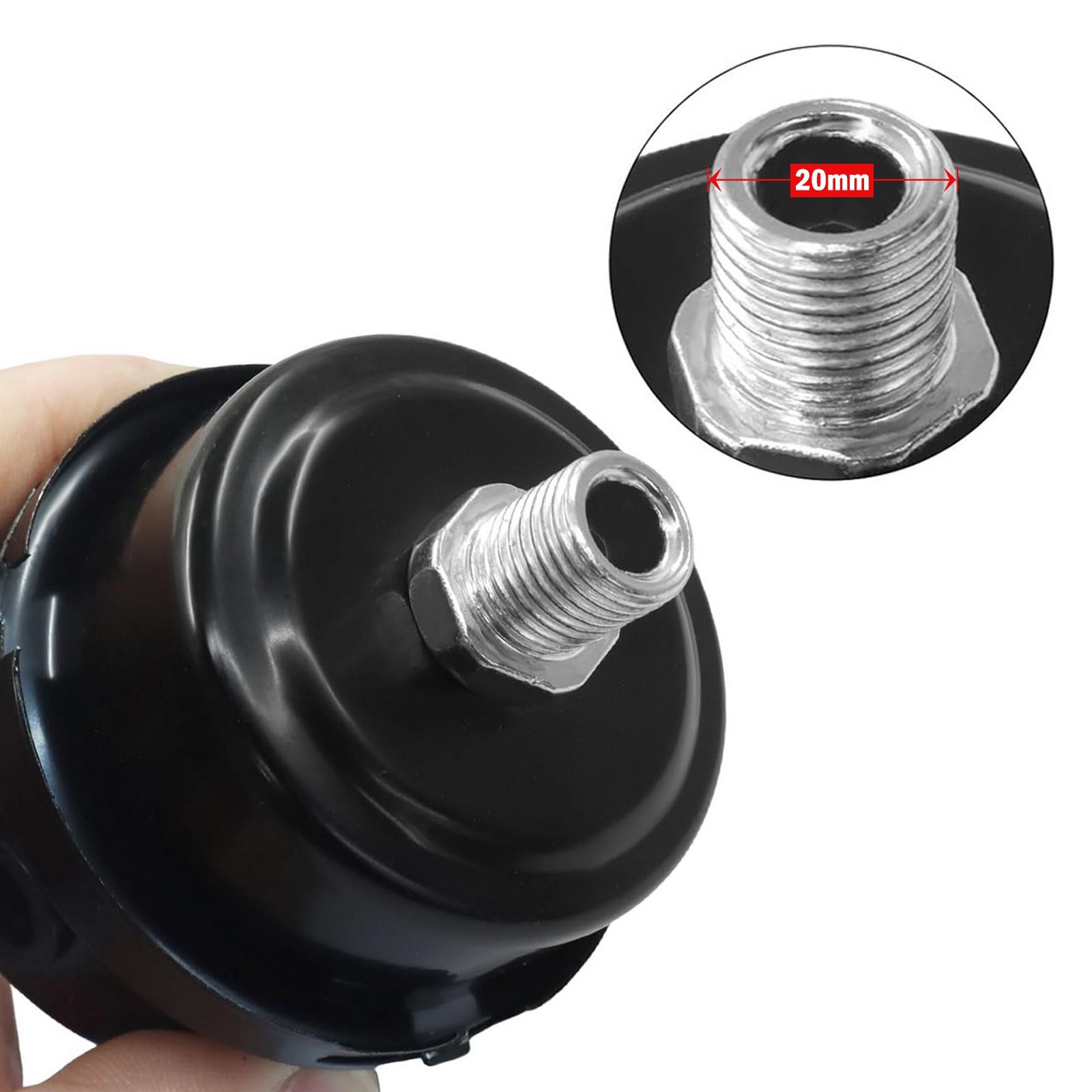 2 Pack 1/2″ NPT Air Compressor Silencer Filter 20mm Metal Noise Muffler Intake