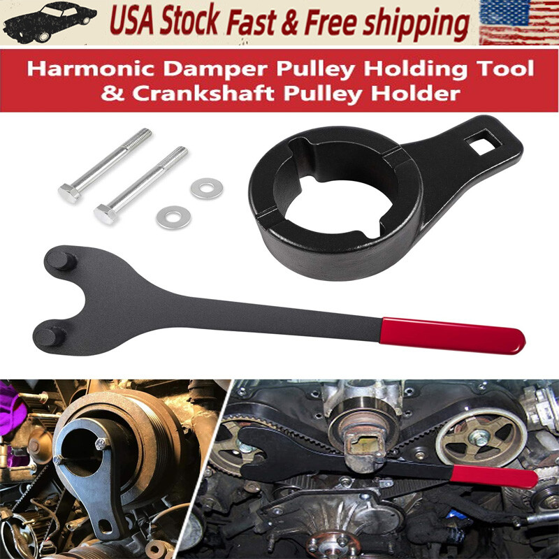 Harmonic Damper Pulley Holding Tool & Crankshaft Pulley Holder For Lexus Toyota