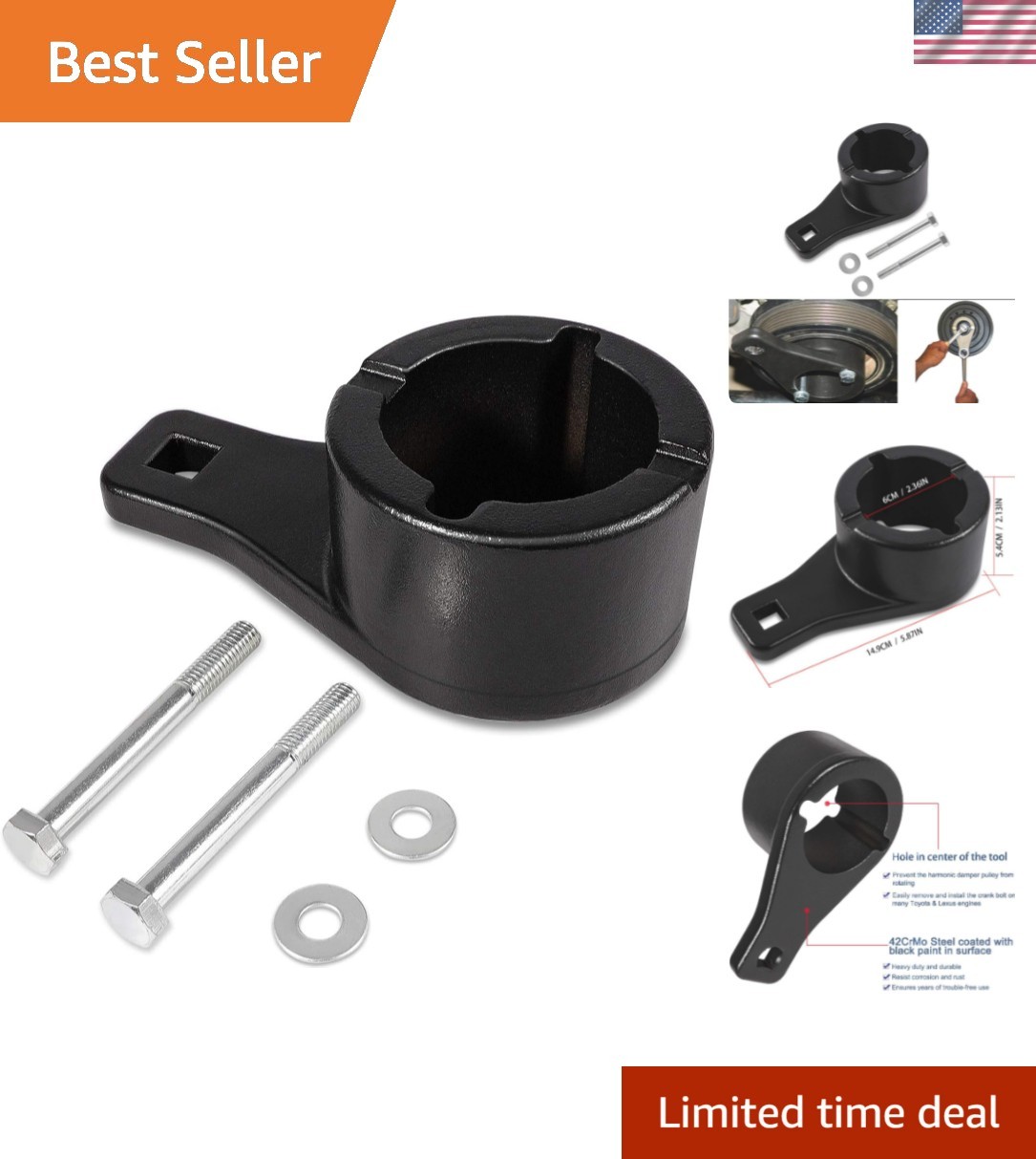 Durable Crankshaft Pulley Holding Tool for Toyota/Lexus – Simplifies Engine Work