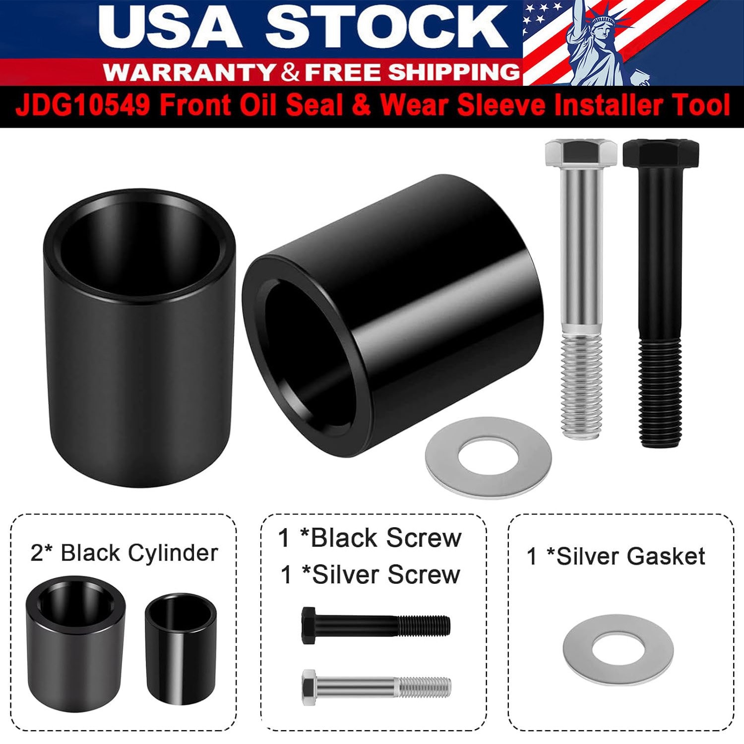 JDG10549 Crankshaft Front Oil Seal Installer Tool Set for John Deere Servicegard