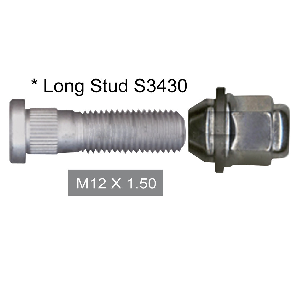 Nice Wheel Stud & Nut for Hyundai Getz Front 2002-2005 Steel Wheels NS371 x1