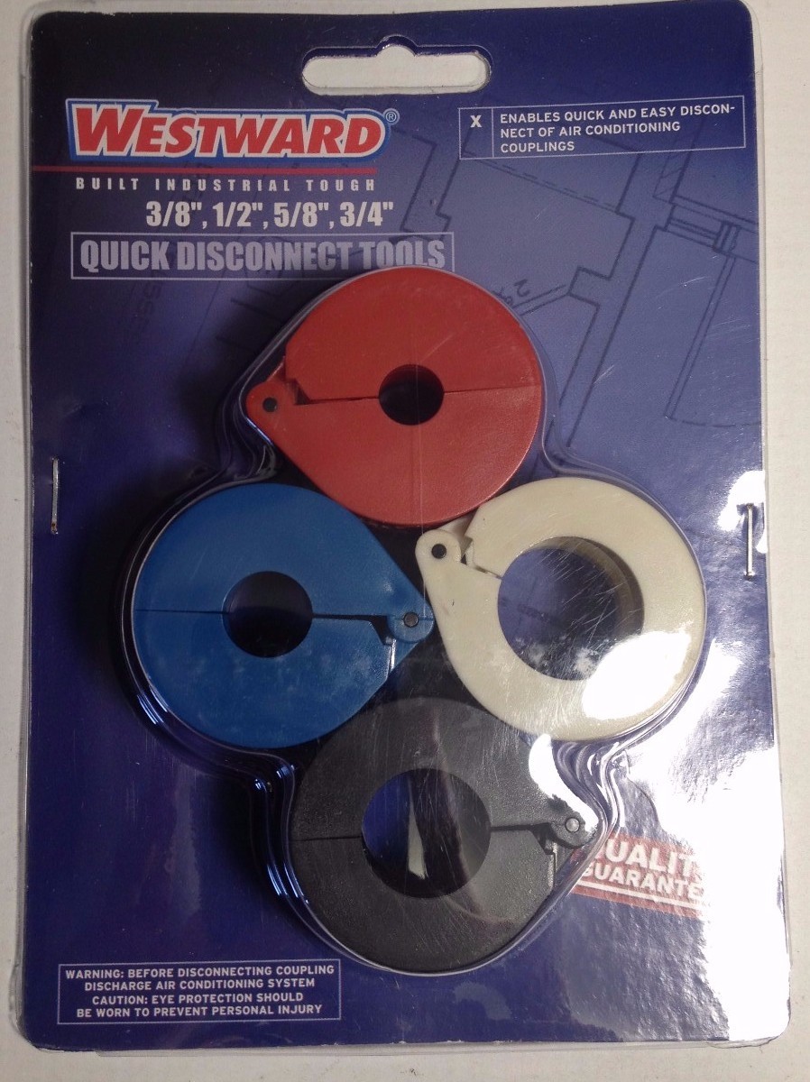 Westward Spring Lock Coupler Quick Disconnect Tool Set 3/8″,1/2″,5/8″,3/4″