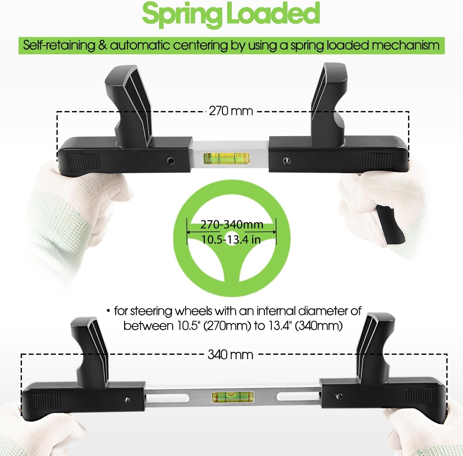 Steering Wheel Level Alignment Tool for Passenger Cars, Vans &Trucks 270mm-340mm