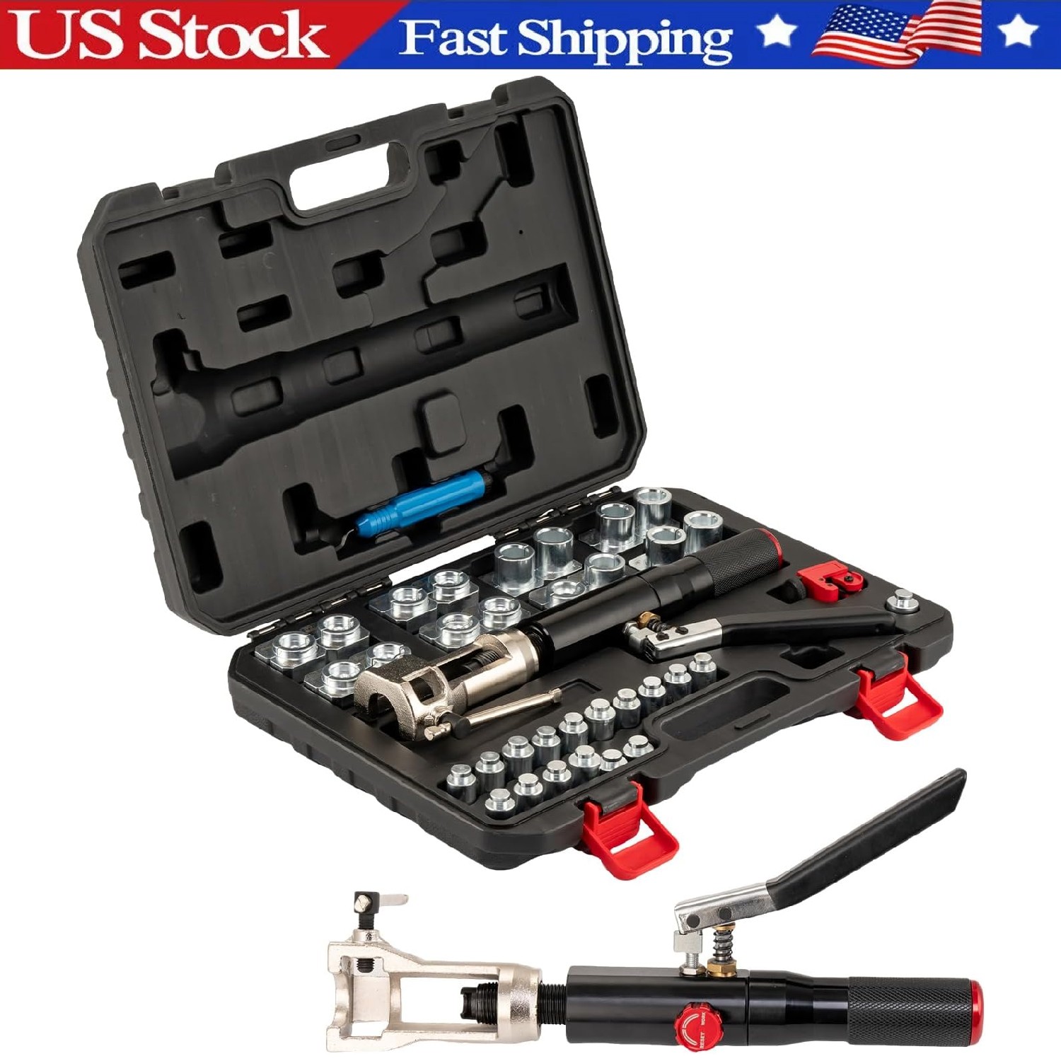 Hydraulic Brake Line Flaring Tool Kit ,Double Flaring Tool 45° for 3/16″ to 1/2″