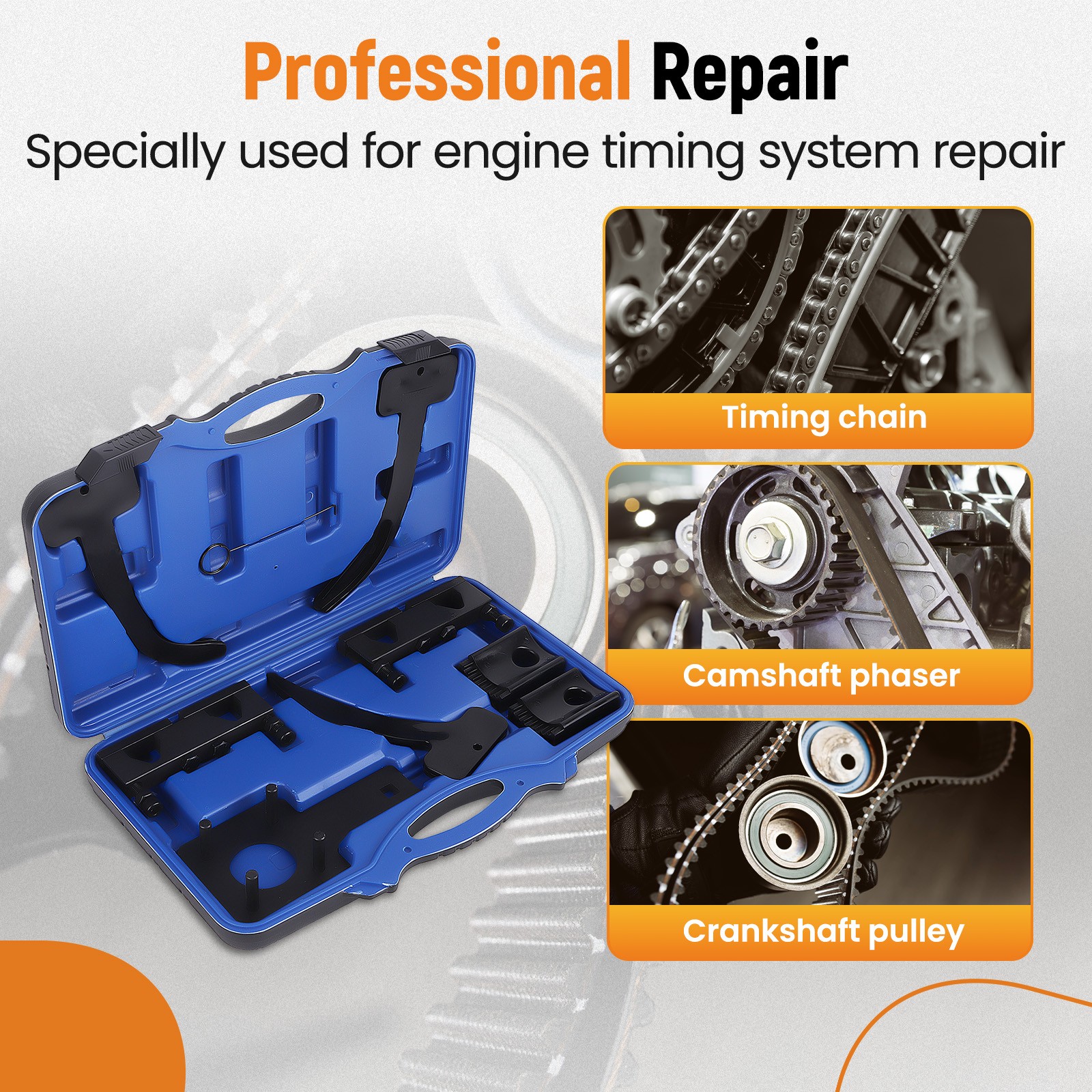 9Pcs Camshaft Phaser Timing Chain Tools Kit For VW Jeep Dodge 3.6L 10200A 10369A