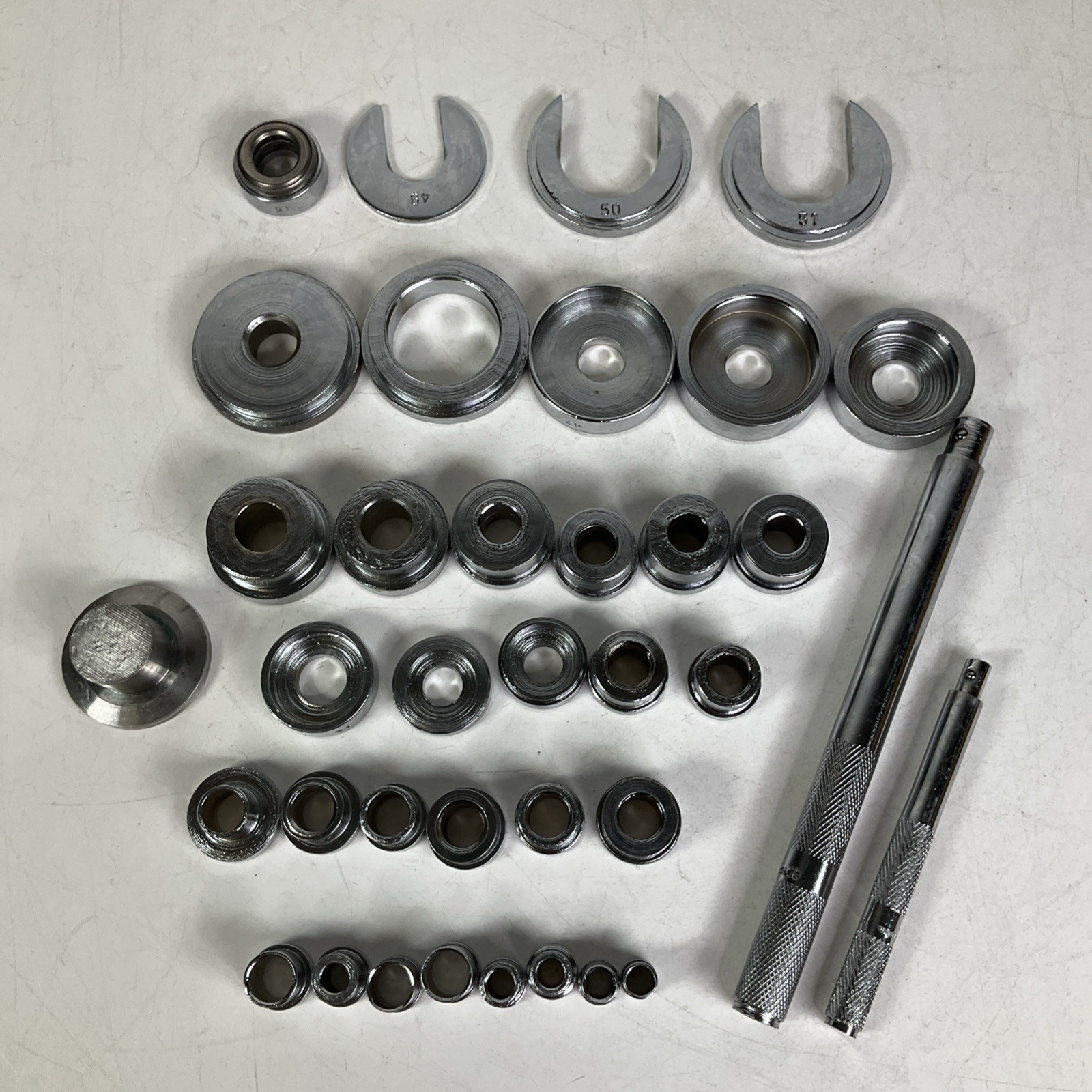 Mixed Lot Of Automotive Fork Bushing Driver Set Remover Adapters Parts